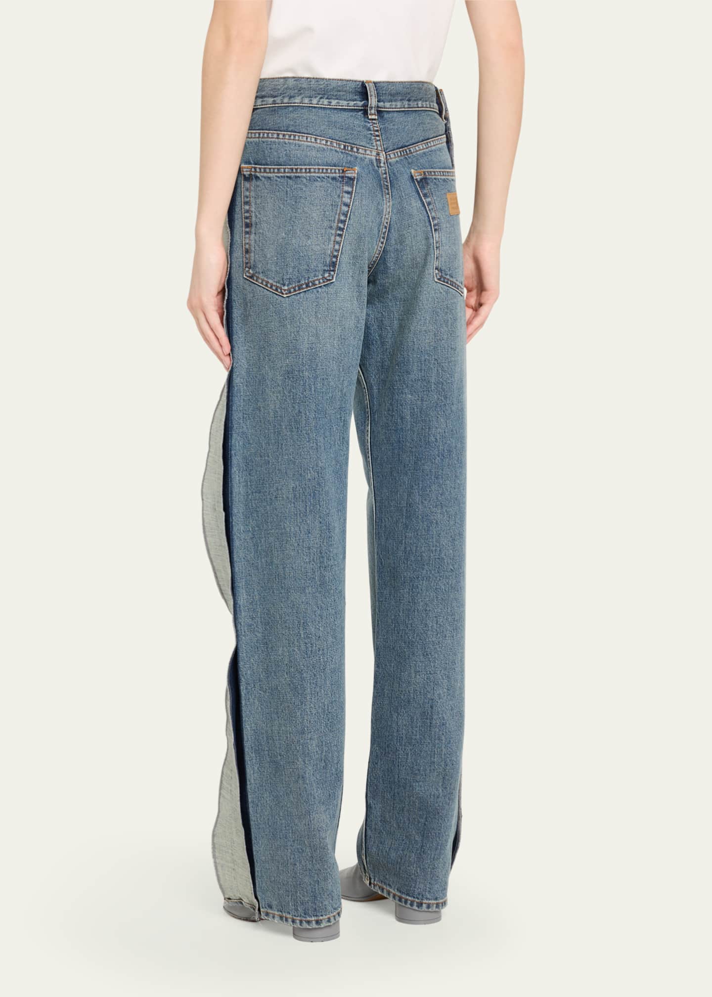 MM6 Maison Margiela Deconstructed Straight-Leg Jeans - Bergdorf