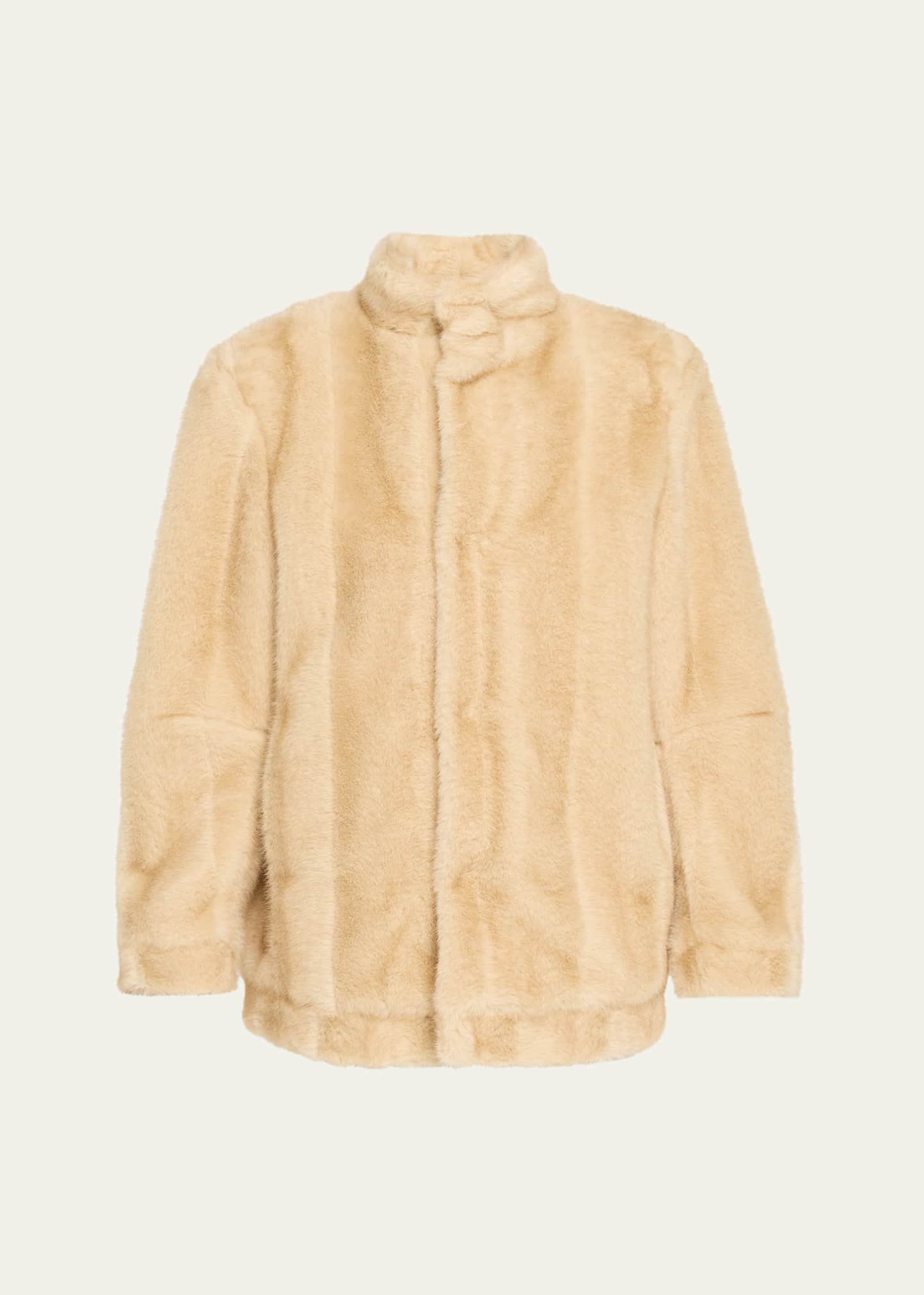 MM6 Maison Margiela Straight Faux Fur Jacket - Bergdorf Goodman