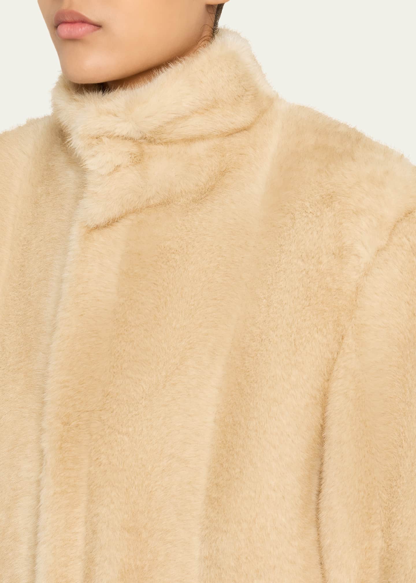 MM6 Maison Margiela Straight Faux Fur Jacket - Bergdorf Goodman