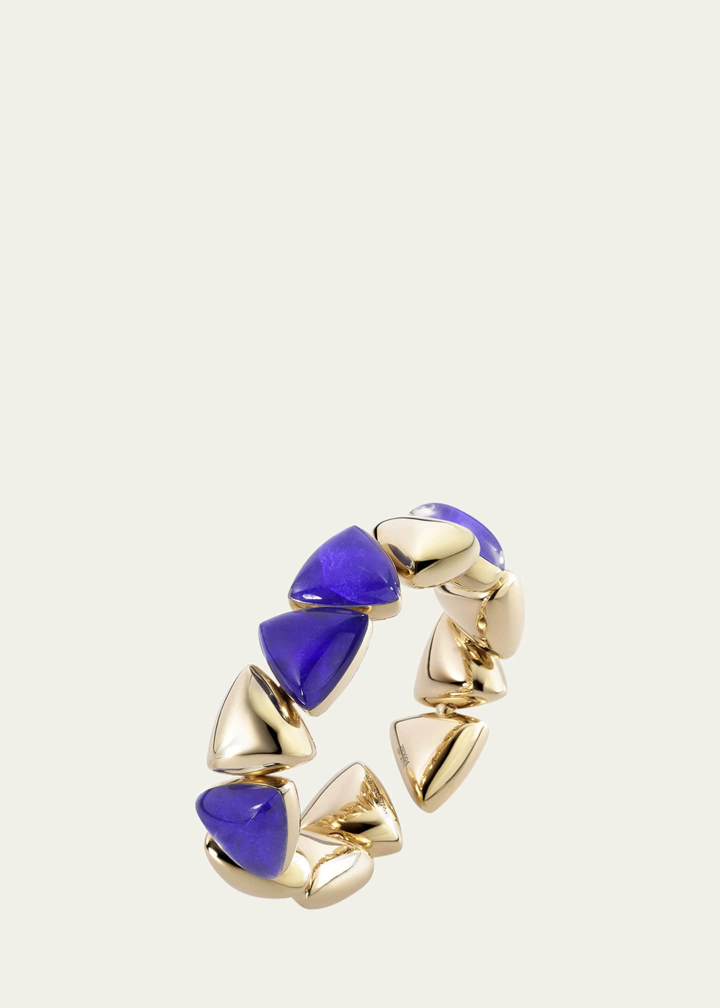 Vhernier 18K Rose Gold Lapis and Rock Crystal Freccia Bracelet