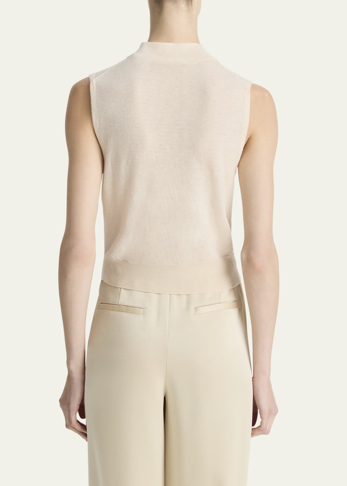 Sleeveless Mock-Neck Top