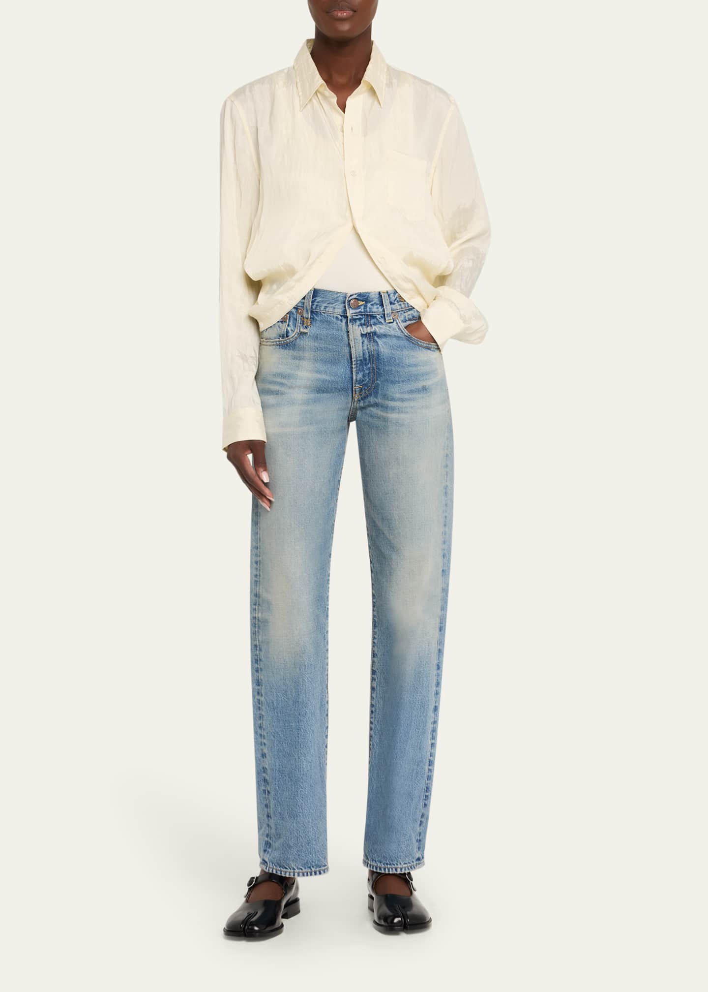 R13 Romeo Cuffed Boyfriend Jeans Image 2 of 5