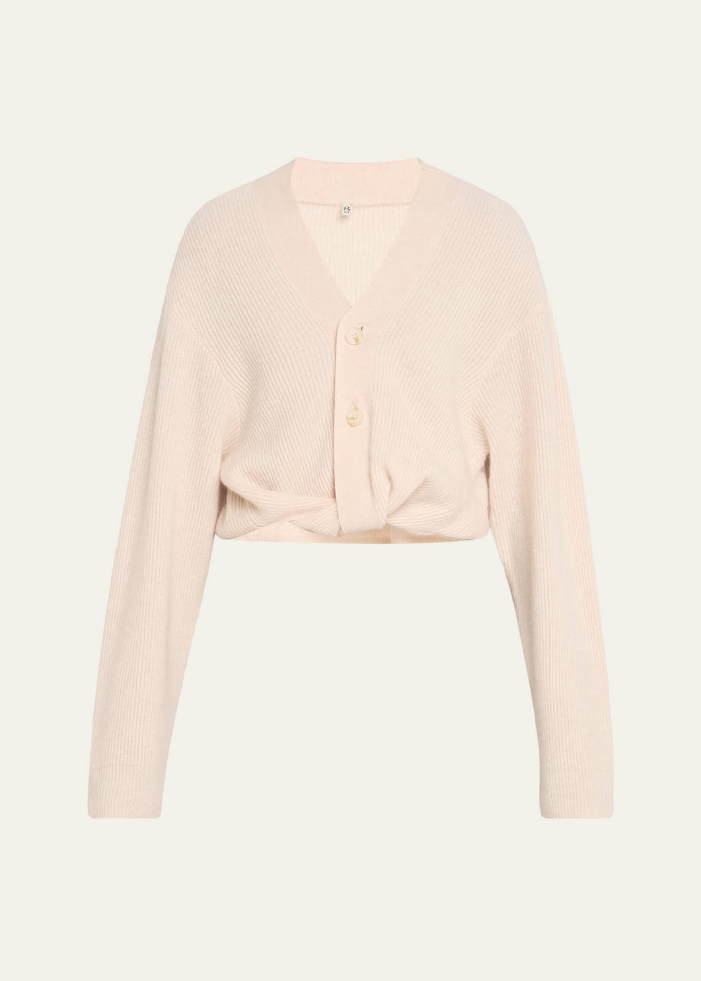 R13 Cashmere Twist-Front Cardigan - Bergdorf Goodman