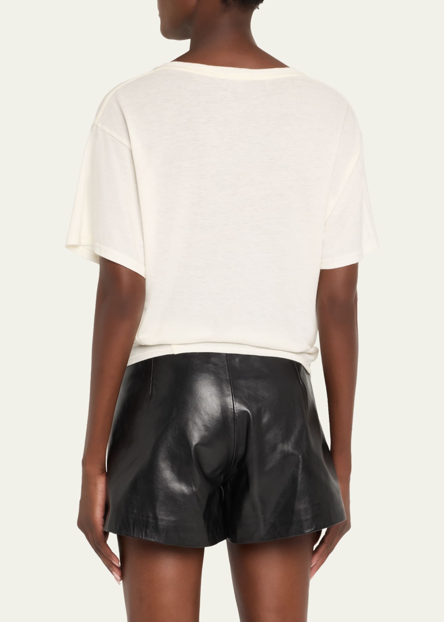 Cashmere-Blend Tight Waist Tee