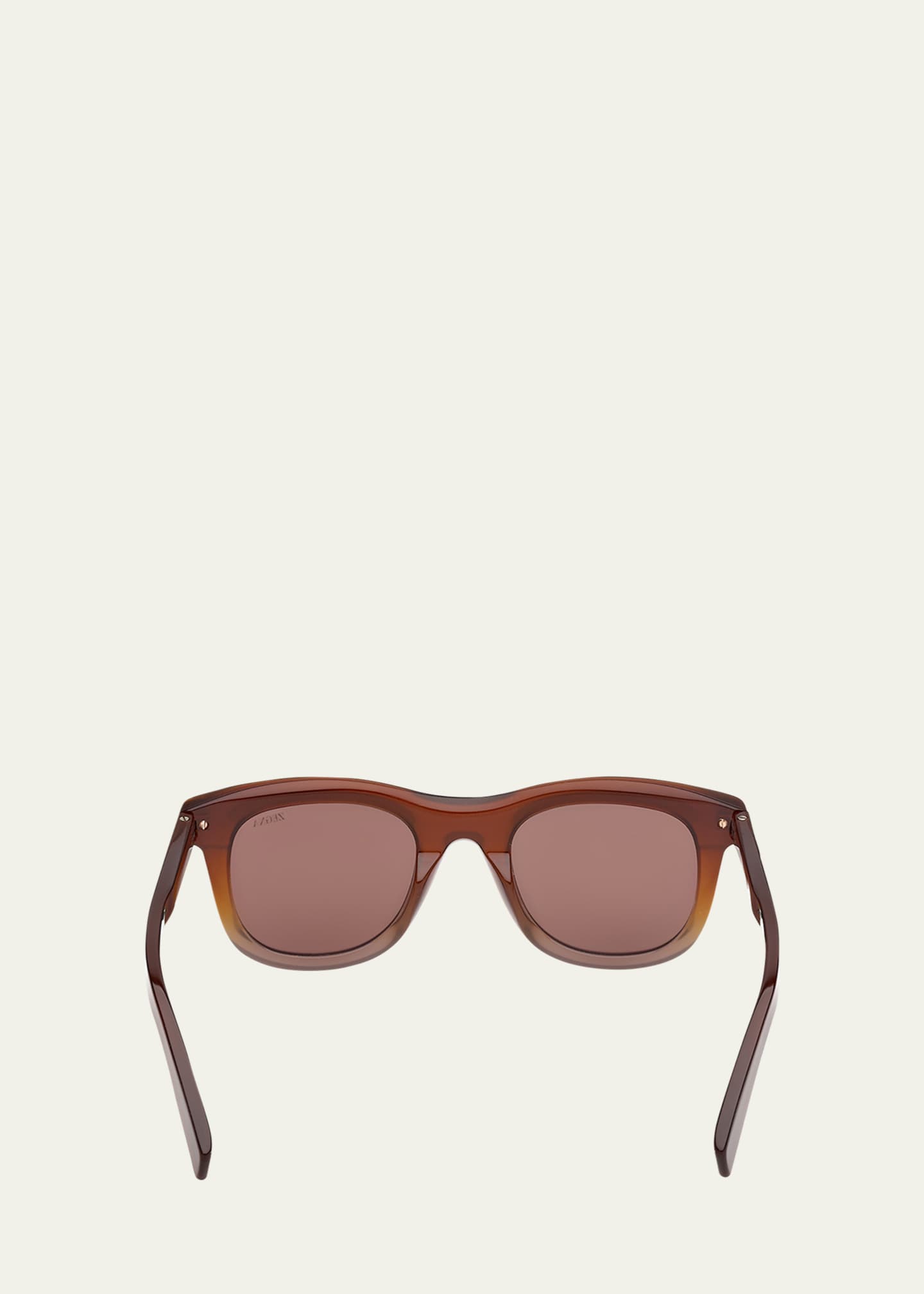 【関税込み】Sunglasses in Brown Acetate ZEGNA Men's Acetate Square Sunglasses - Bergdorf Goodman