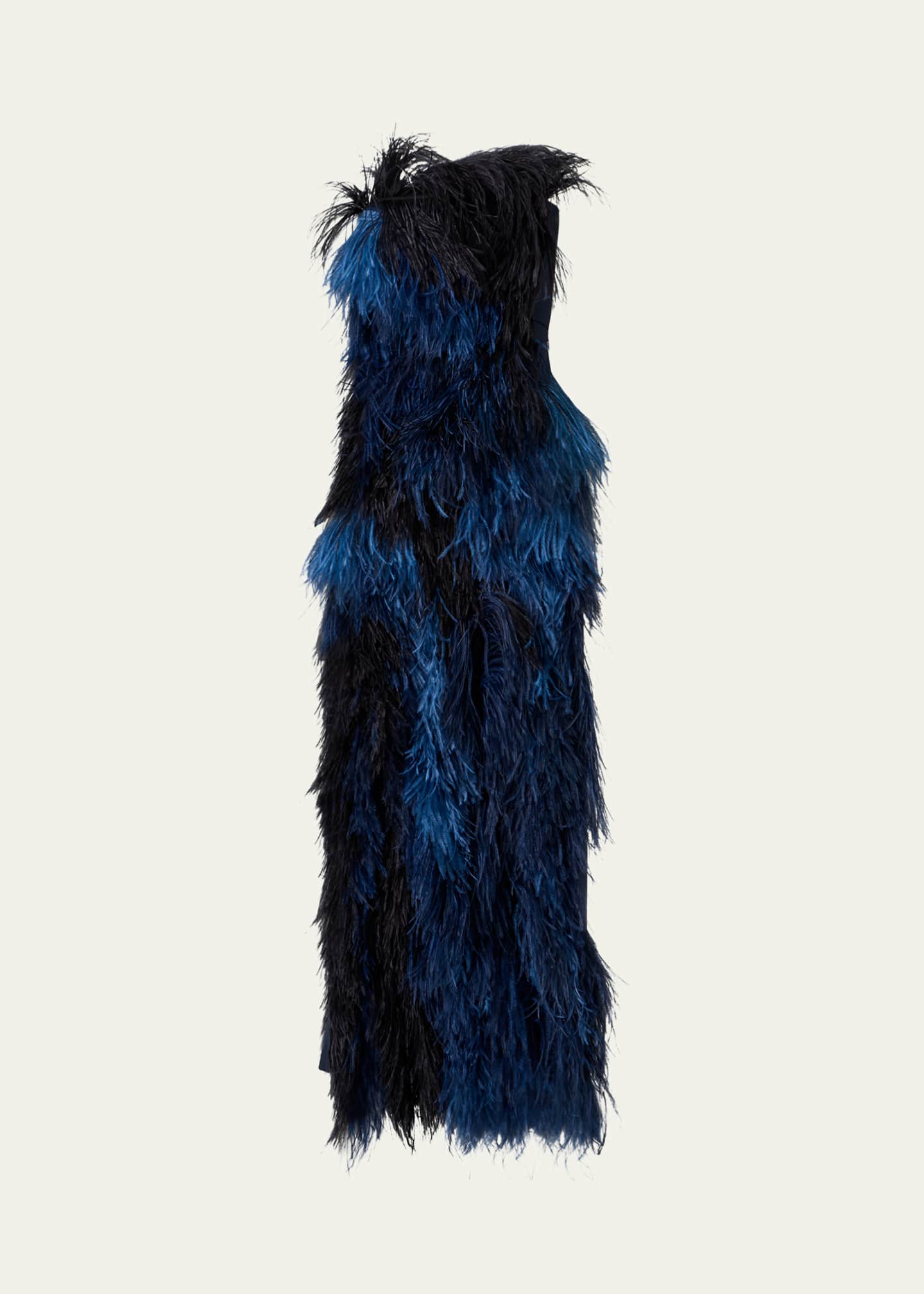 Akris Strapless Ostrich Feather Gown Image 1 of 5