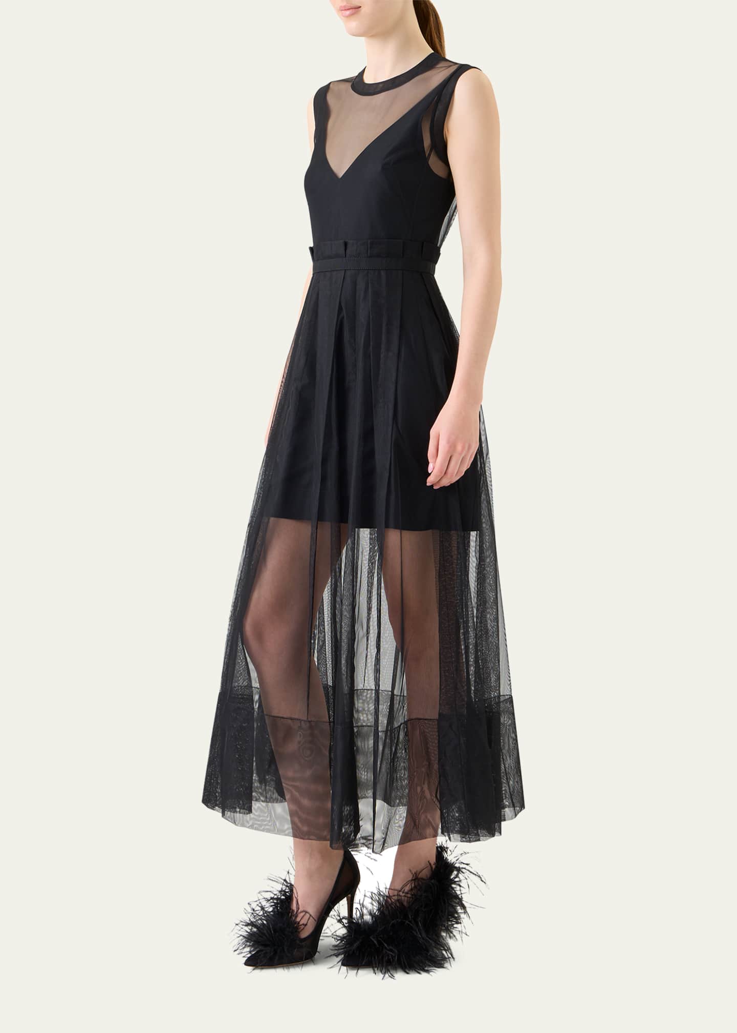 Akris Techno Tulle Fit-&-Flare Gown - Bergdorf Goodman