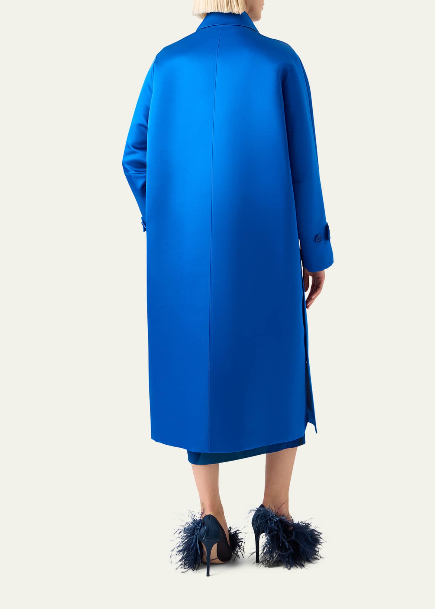 Akris Elliot Oversized Silk Duchess Coat Image 3 of 5