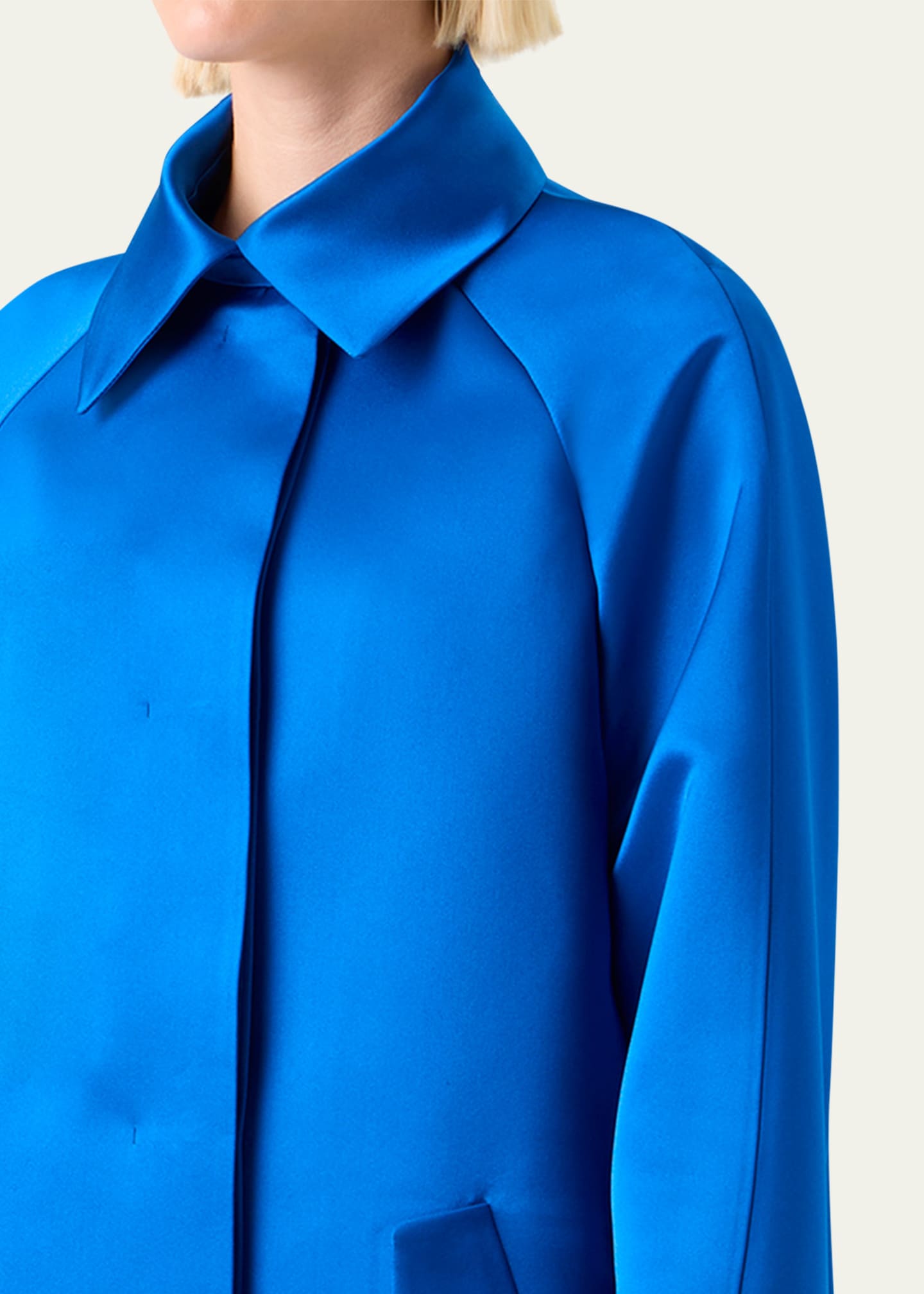 Akris Elliot Oversized Silk Duchess Coat Image 5 of 5