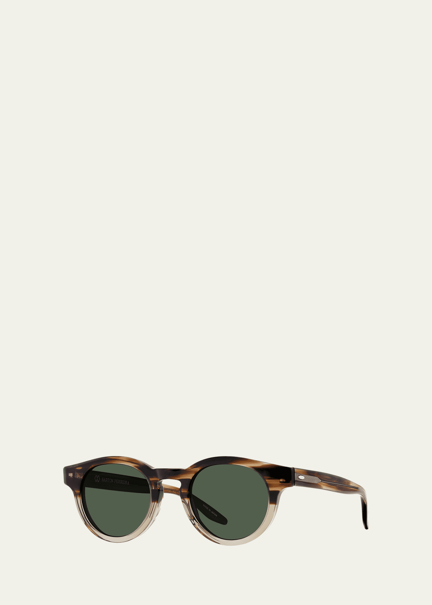 Barton Perreira Men's Oxford Acetate Round Sunglasses Image 2 of 3
