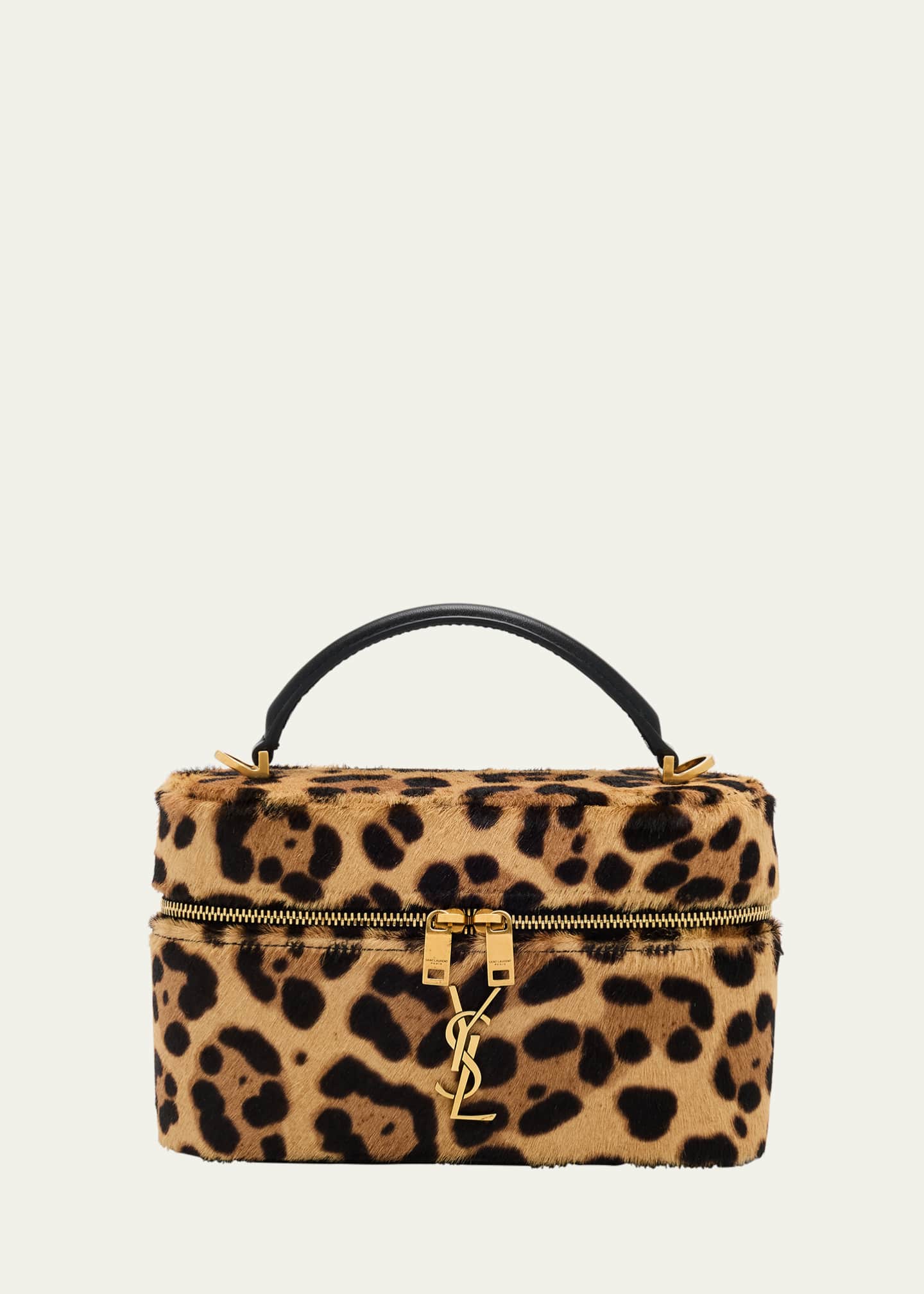 Saint Laurent YSL Vanity Bag in Leopard-Print Calf Hair Image 1 of 6