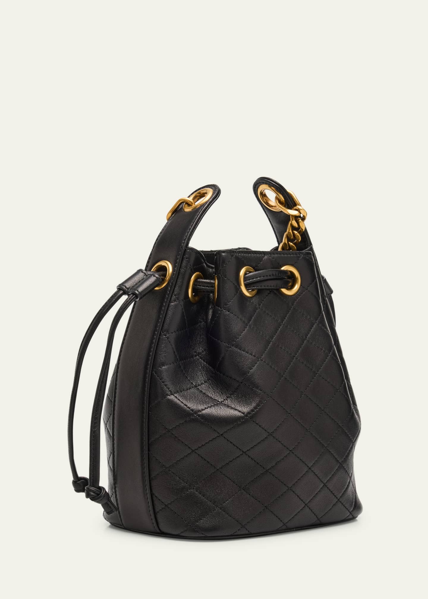 Saint Laurent Cassandra Small YSL Bucket Bag in Quilted Leather Image 3 of 6