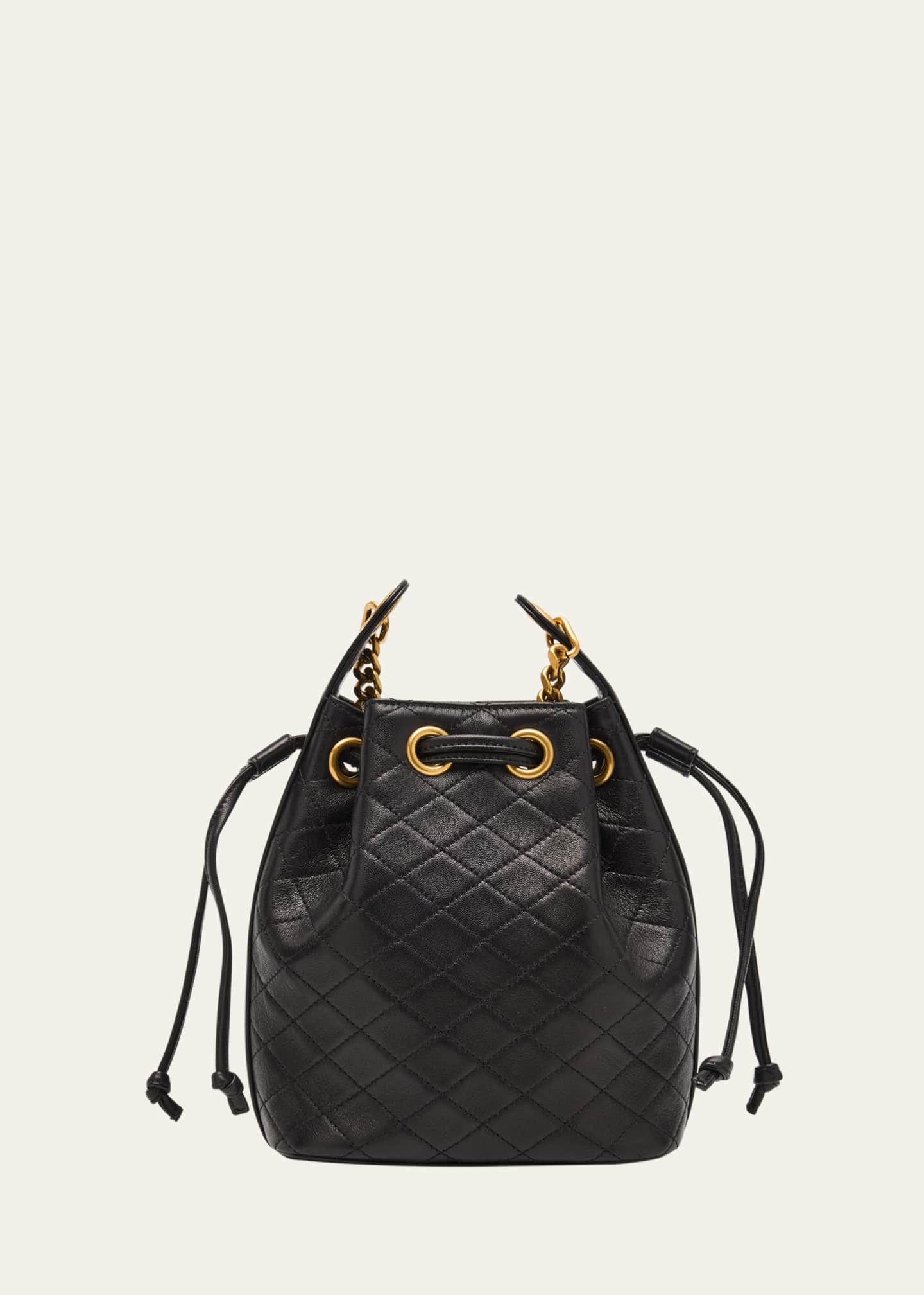 Saint Laurent Cassandra Small YSL Bucket Bag in Quilted Leather Image 1 of 6
