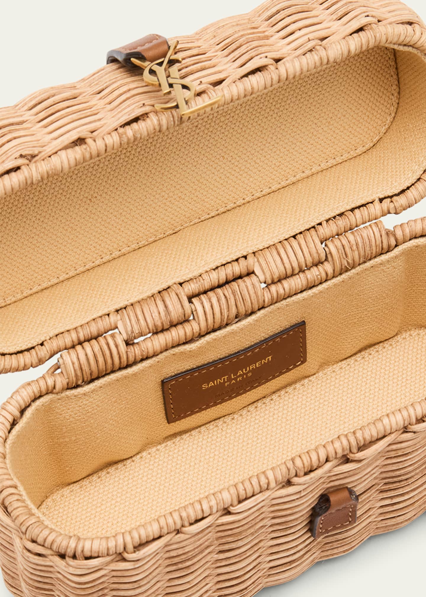 YSL Vanity Bag in Raffia Wicker
