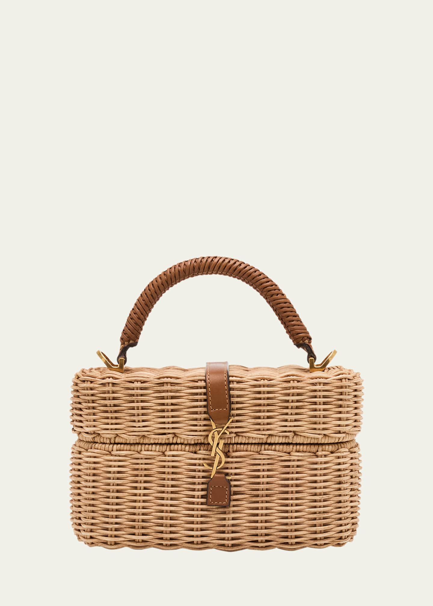 Saint Laurent YSL Vanity Bag in Raffia Wicker - Bergdorf Goodman