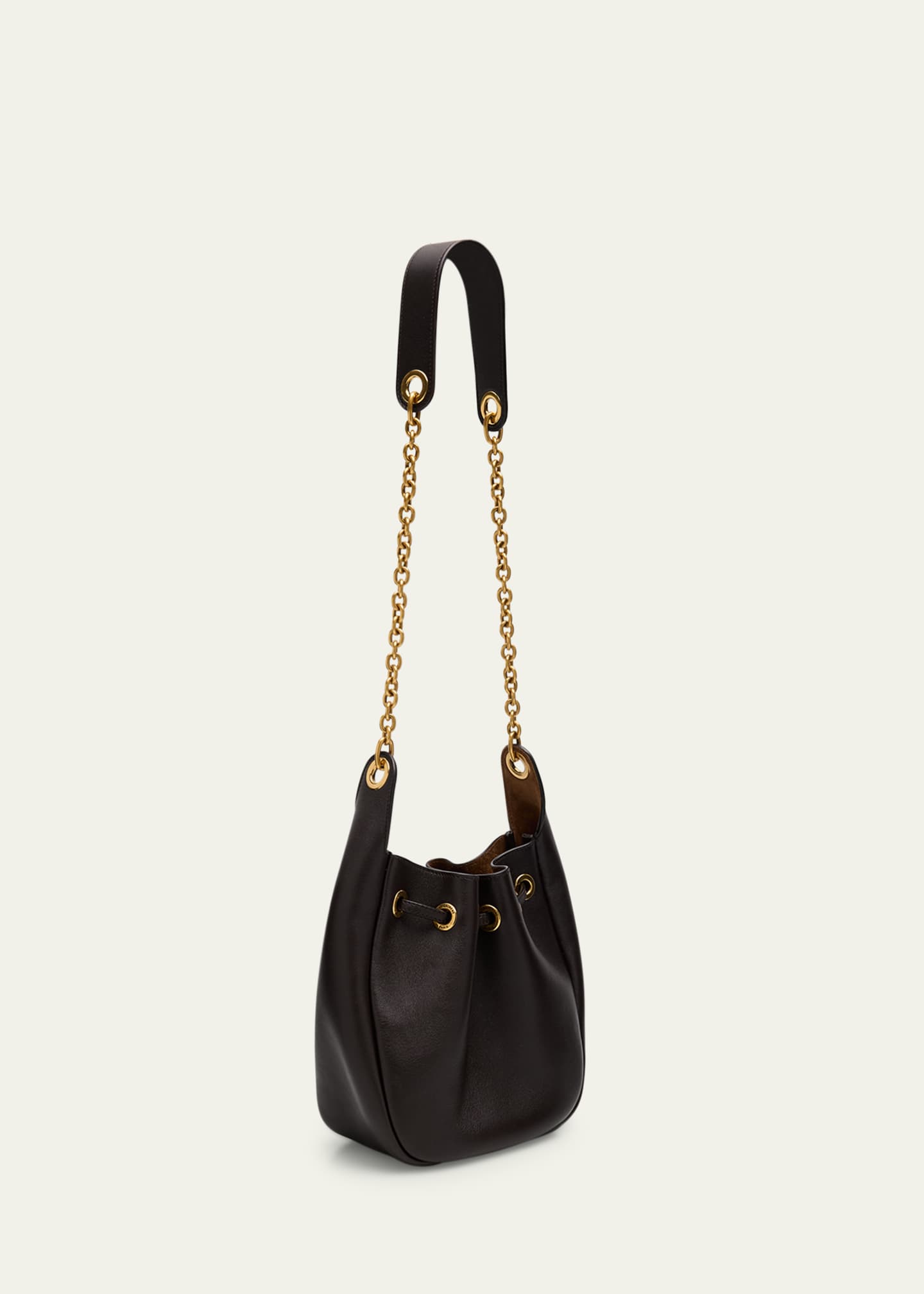 Saint Laurent Cassandre YSL Bucket Bag in Leather Image 3 of 6