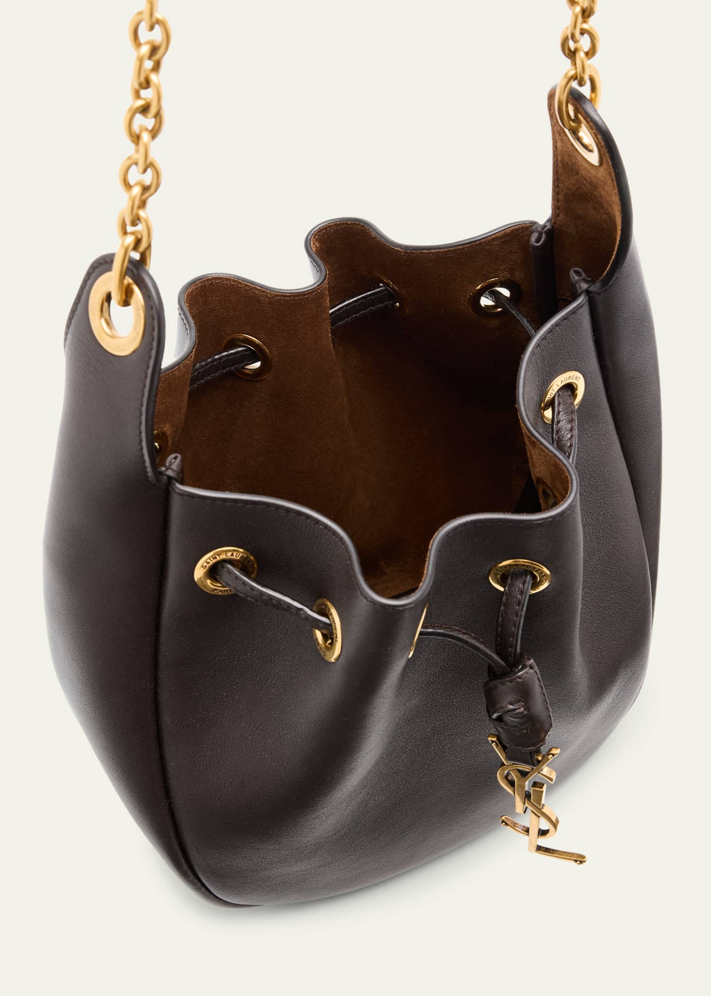 Saint Laurent Cassandre YSL Bucket Bag in Leather Image 4 of 6