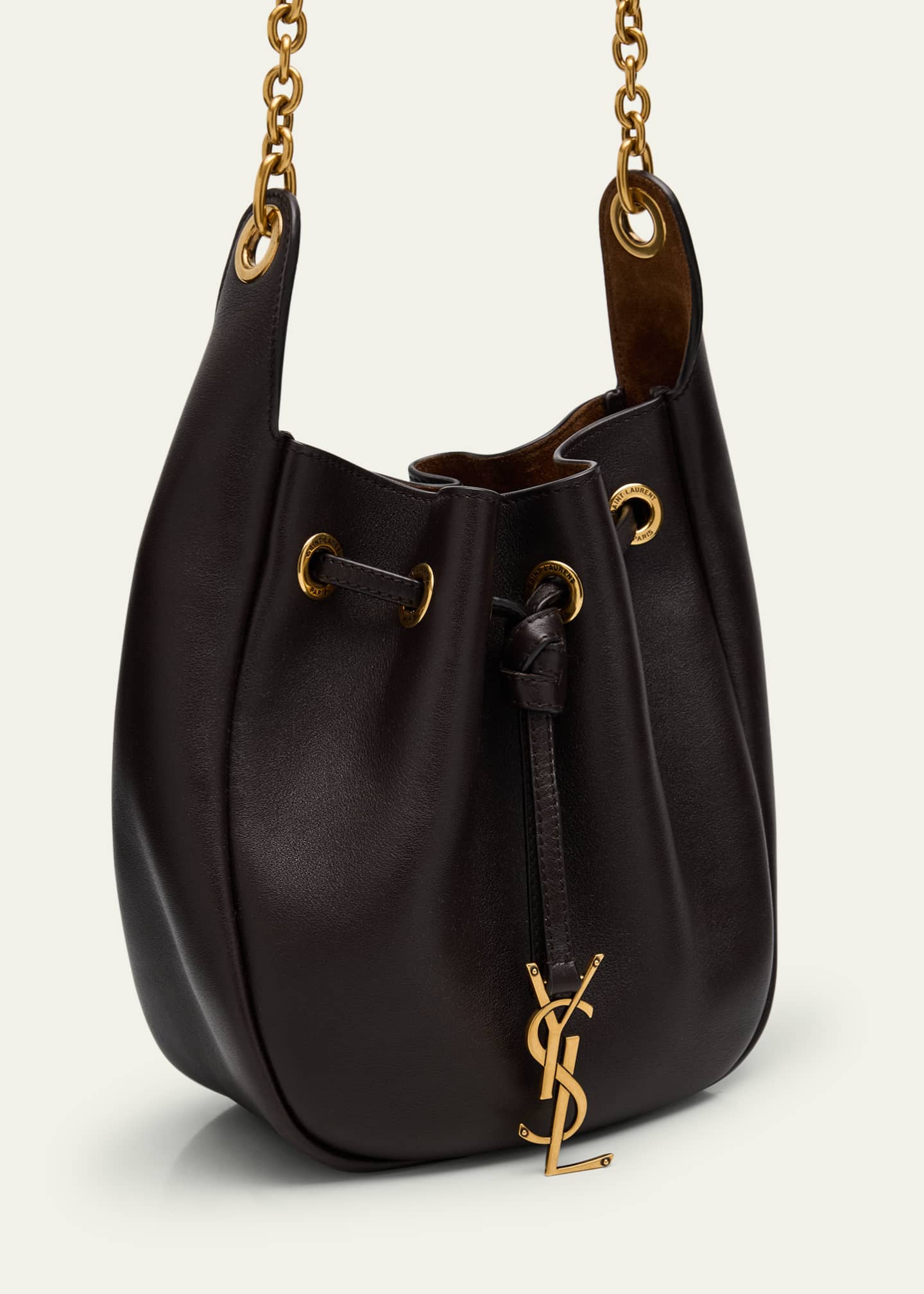 Saint Laurent Cassandre YSL Bucket Bag in Leather Image 6 of 6