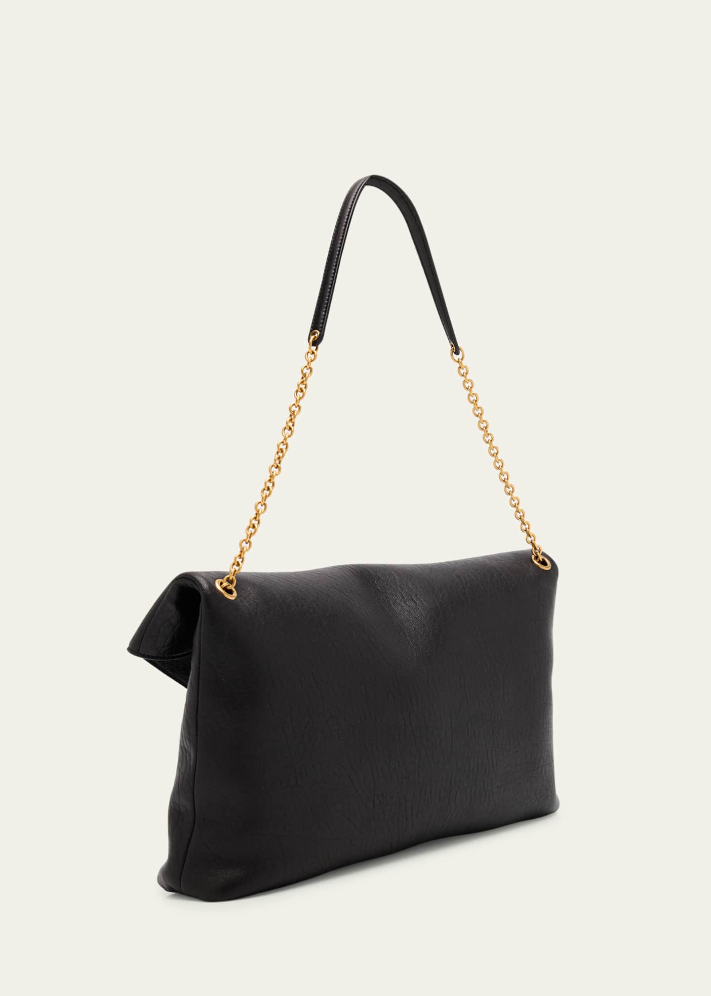 YSL Envelope Pouch Bag in Grained Leather