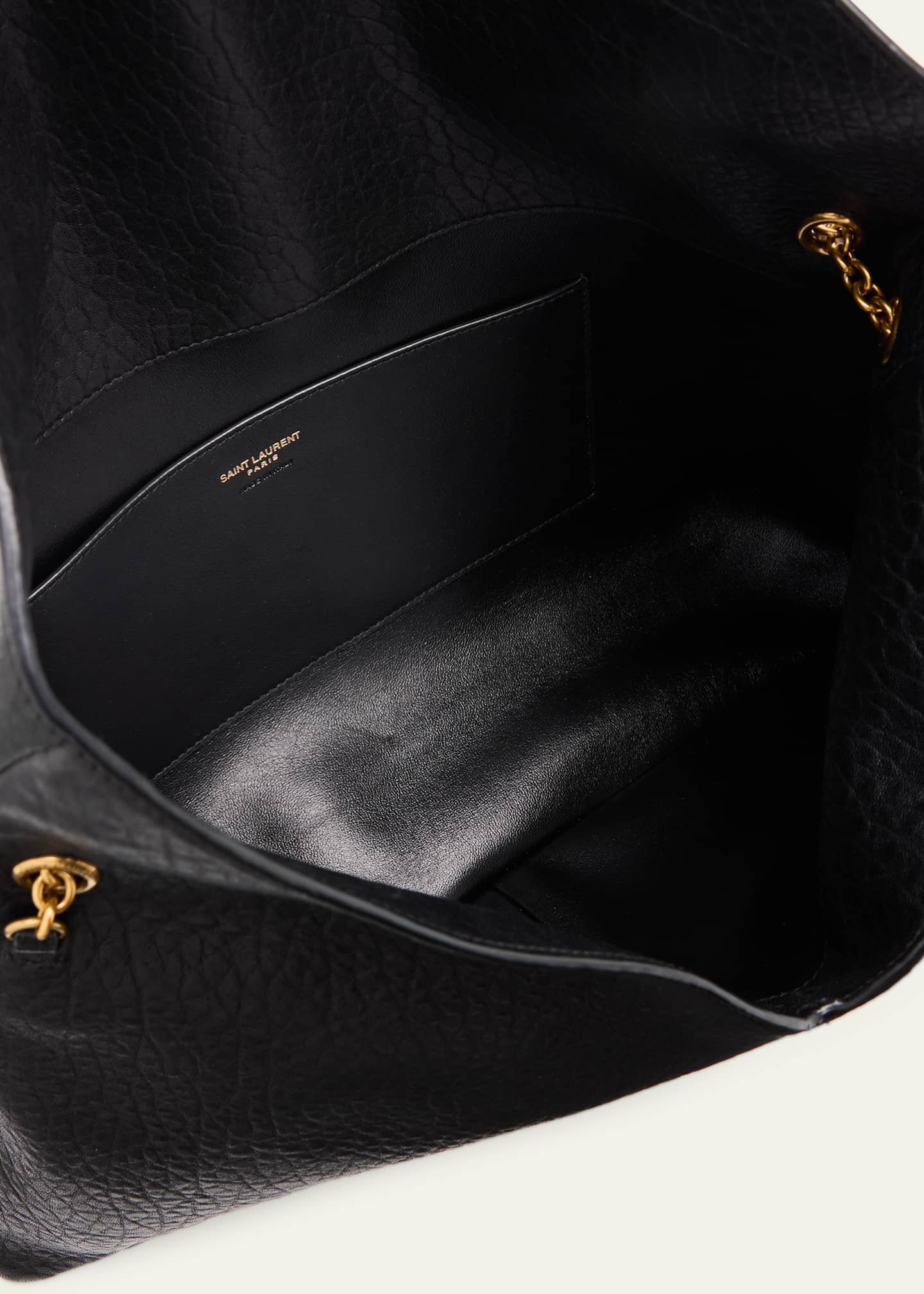 YSL Envelope Pouch Bag in Grained Leather