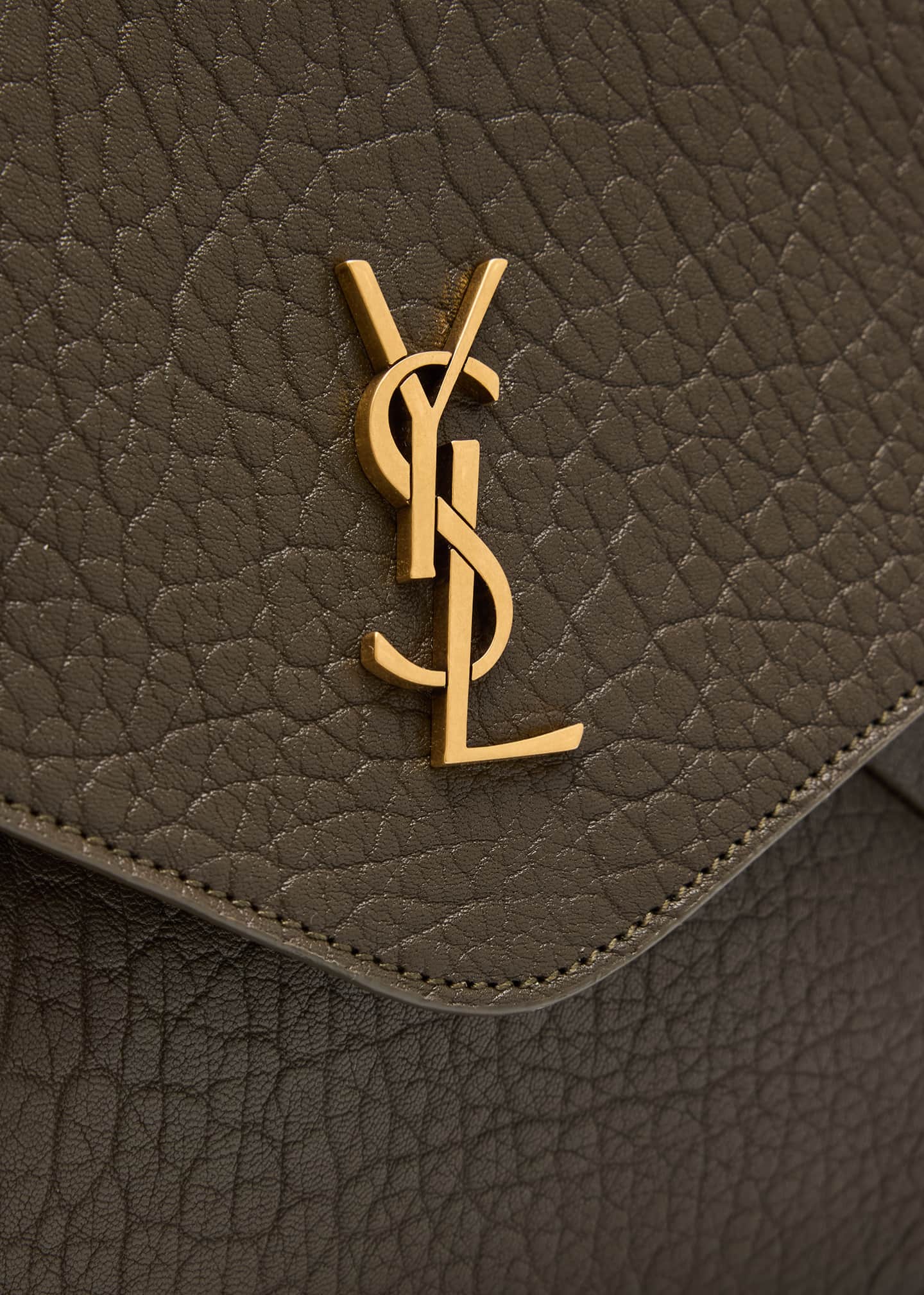 Saint Laurent YSL Envelope Pouch in Grained Leather Image 6 of 6