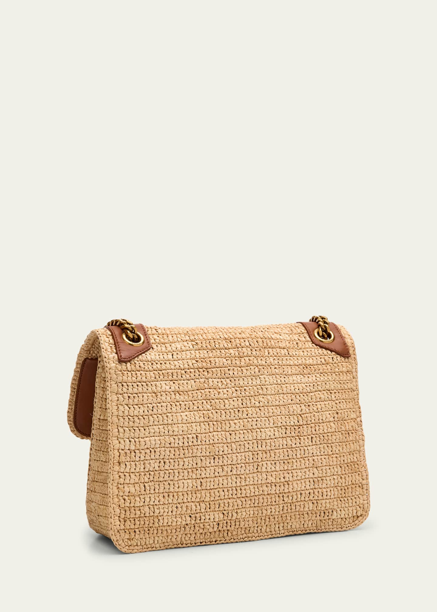 Saint Laurent Niki Medium YSL Shoulder Bag in Raffia Image 3 of 6