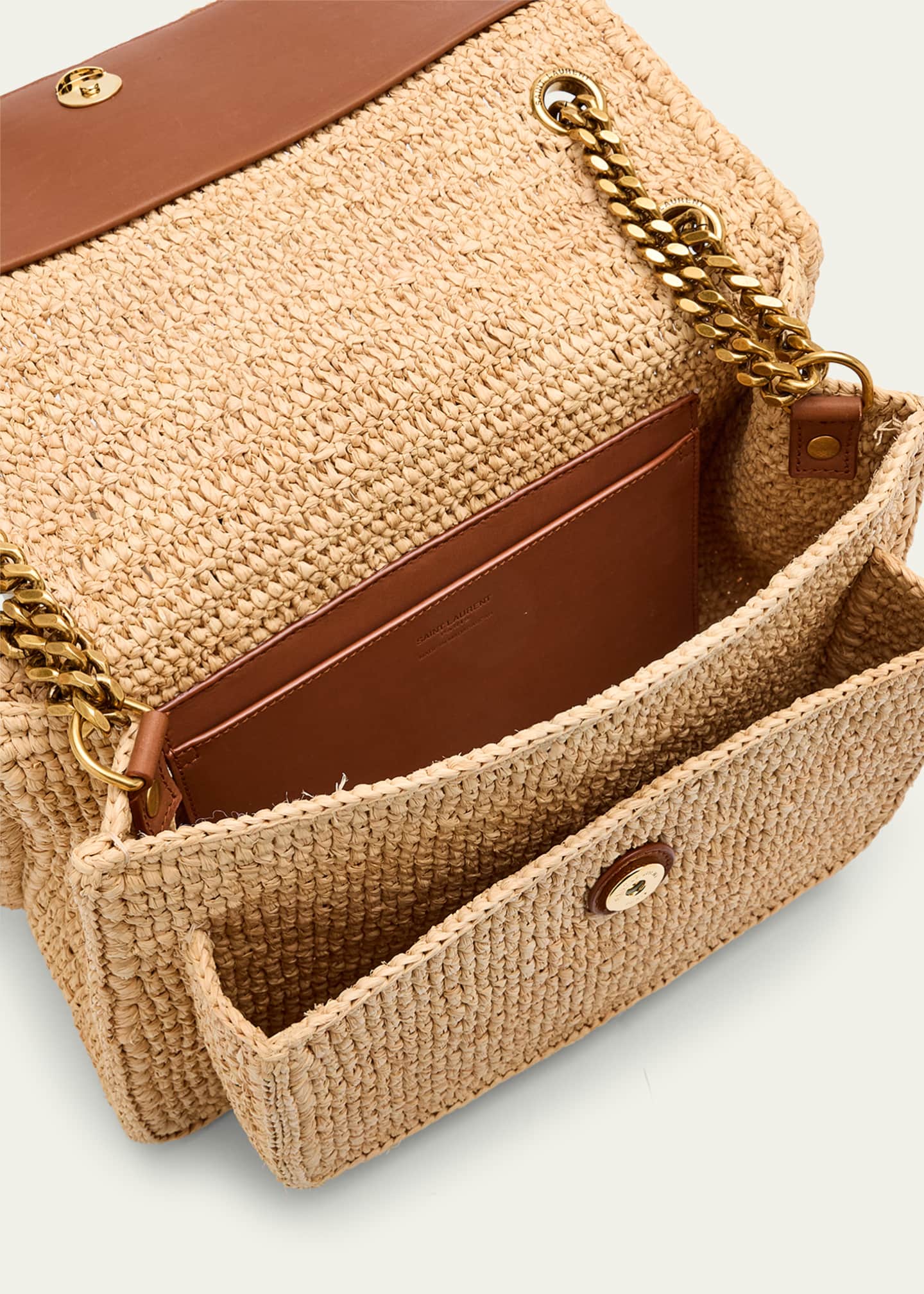 Saint Laurent Niki Medium YSL Shoulder Bag in Raffia Image 4 of 6