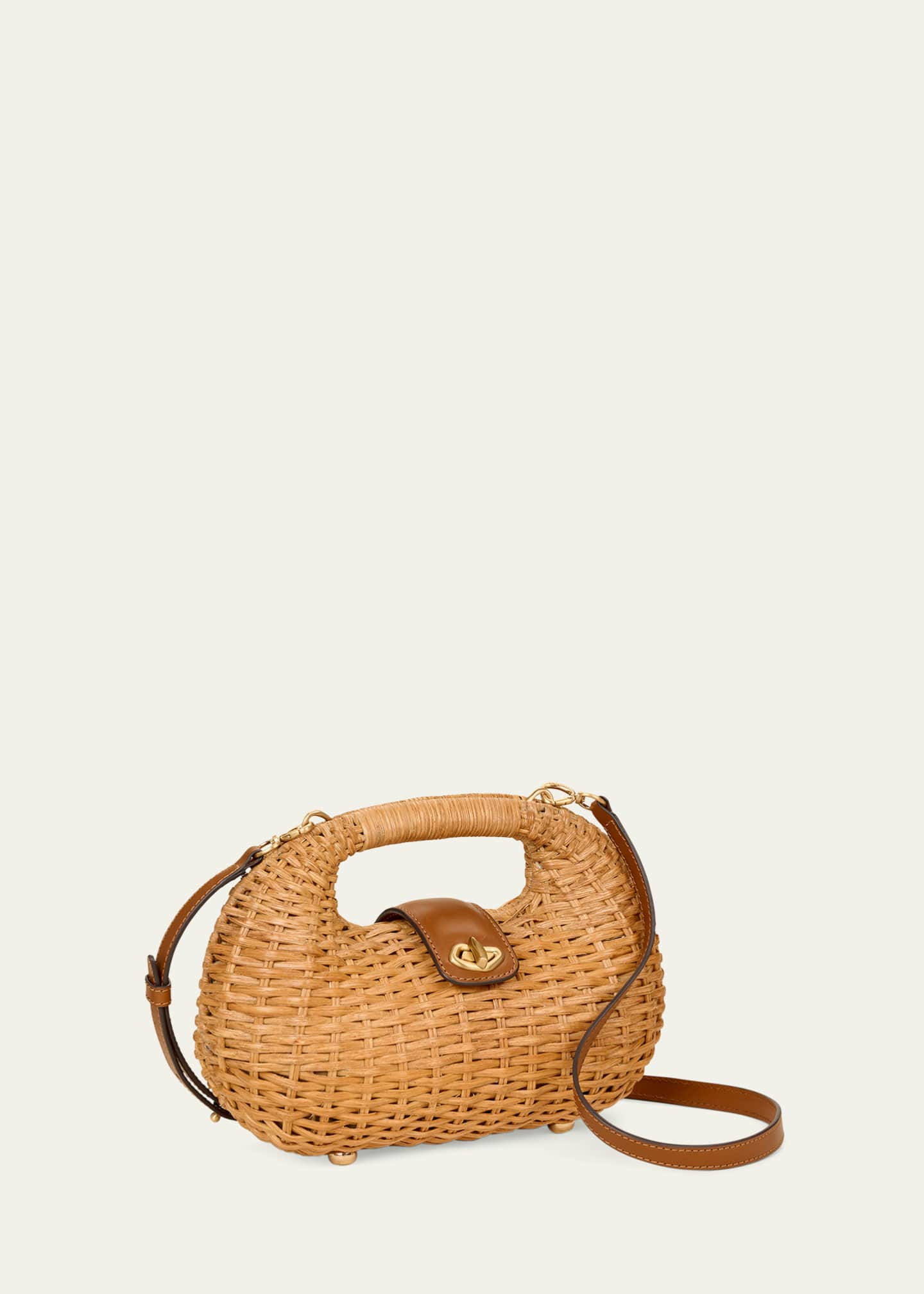 Cult Gaia Lydia Woven Rattan Crossbody Bag Image 2 of 3