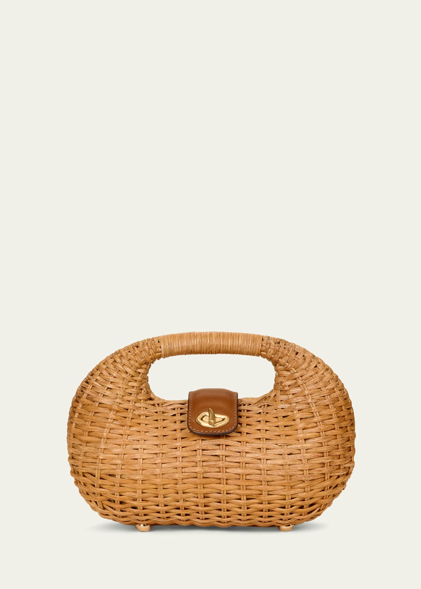 Cult Gaia Lydia Woven Rattan Crossbody Bag Image 3 of 3
