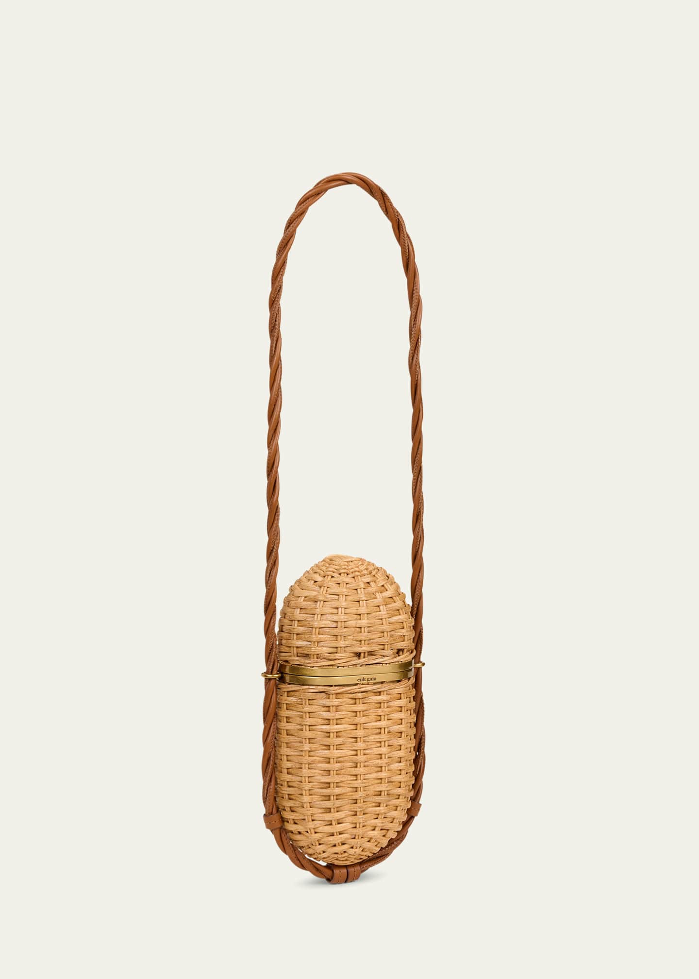 Cult Gaia Amulet Woven Rattan Clutch Bag Image 2 of 3