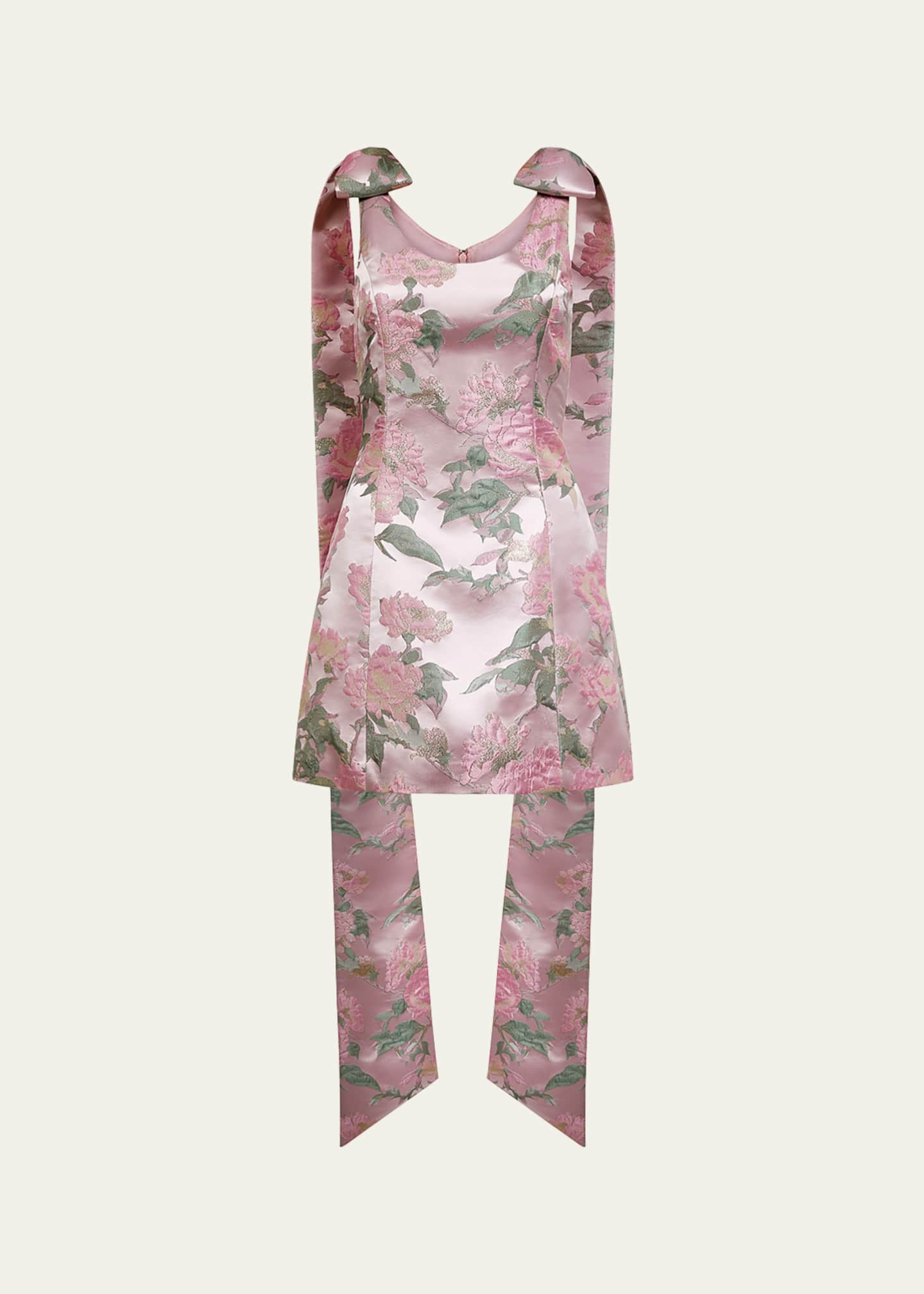 Gita Floral Brocade Mini Dress