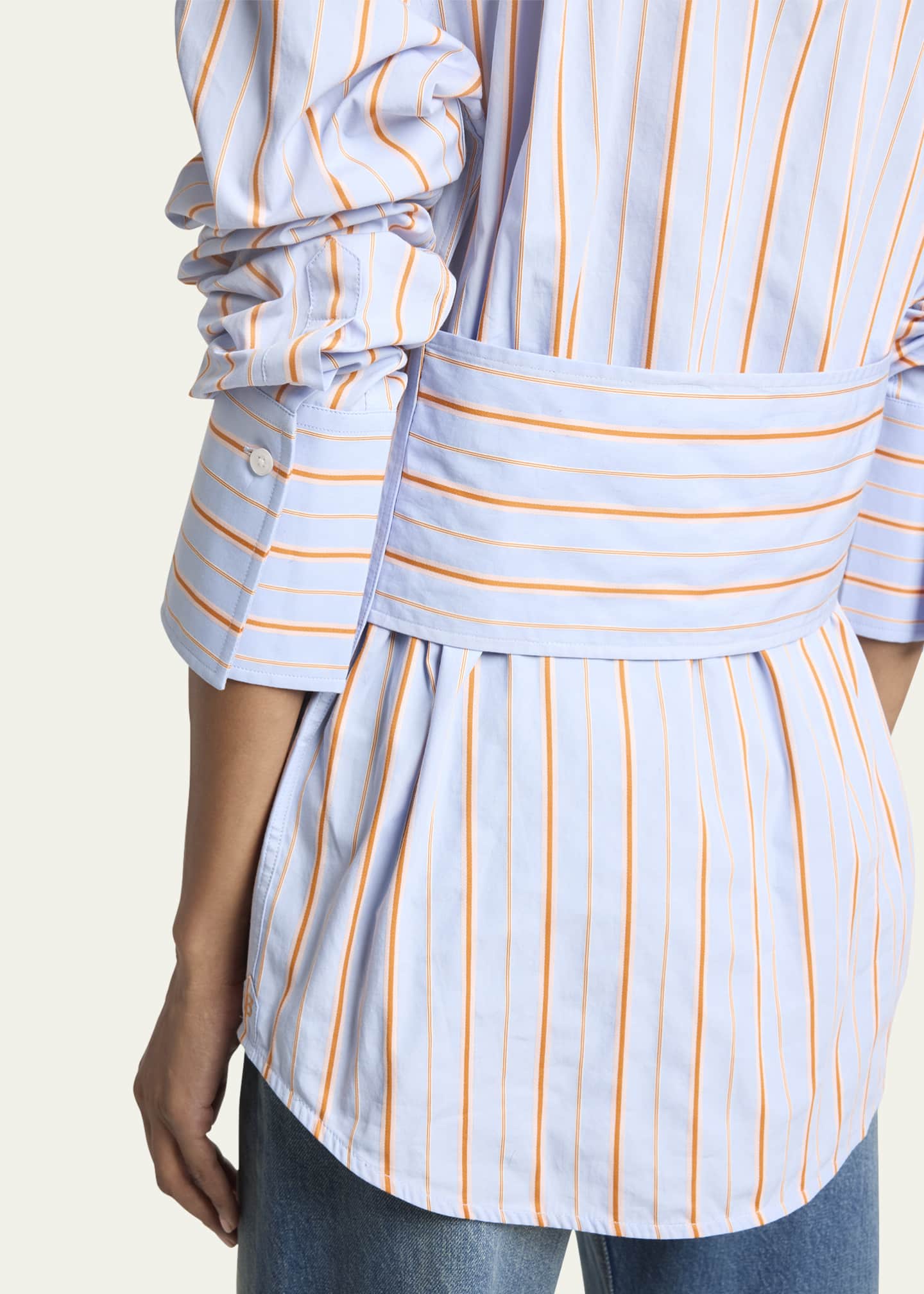 Victoria Beckham Striped Tab Detail Shirt Image 5 of 5