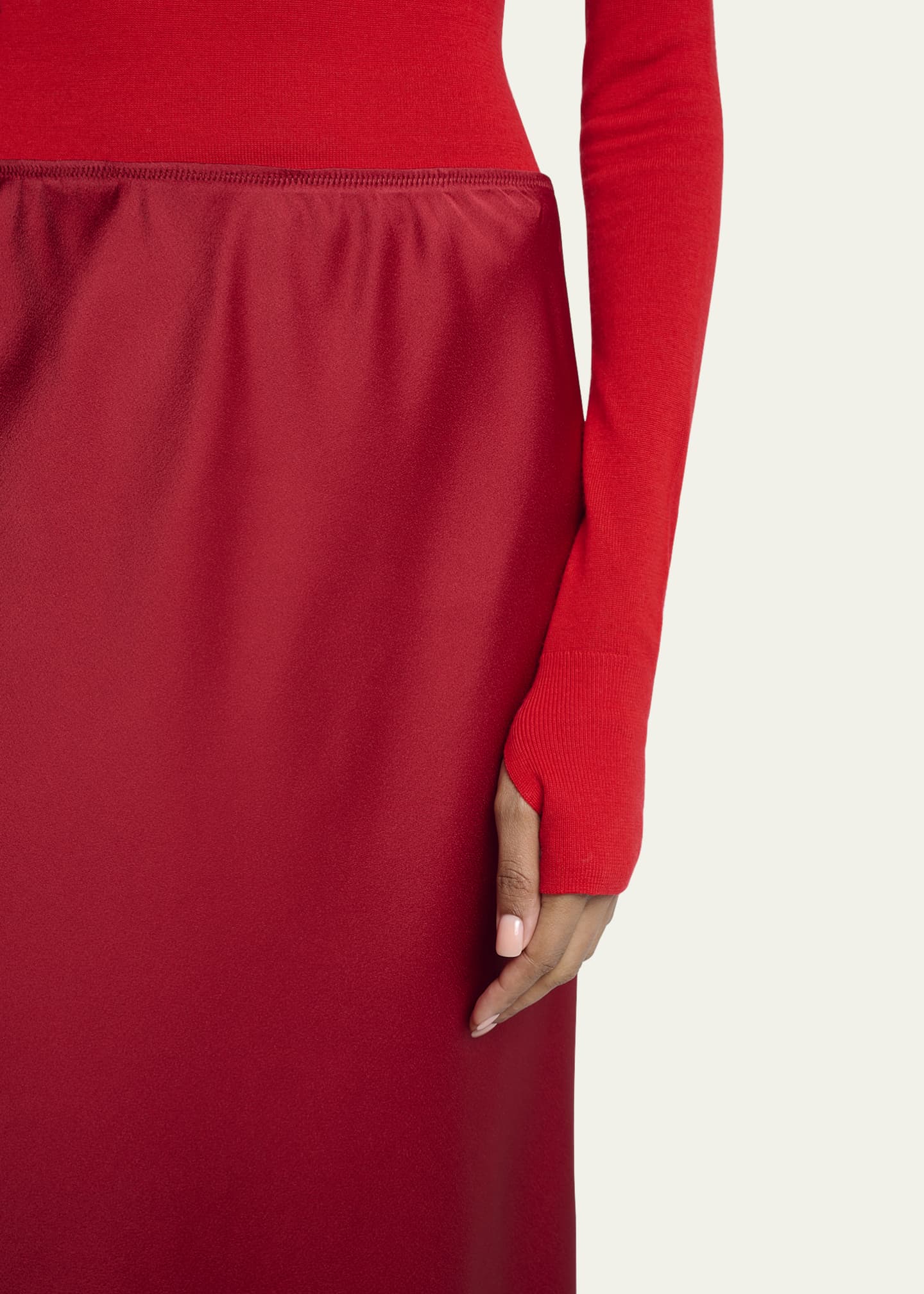 Victoria Beckham Lace Trim Slip Skirt - Bergdorf Goodman