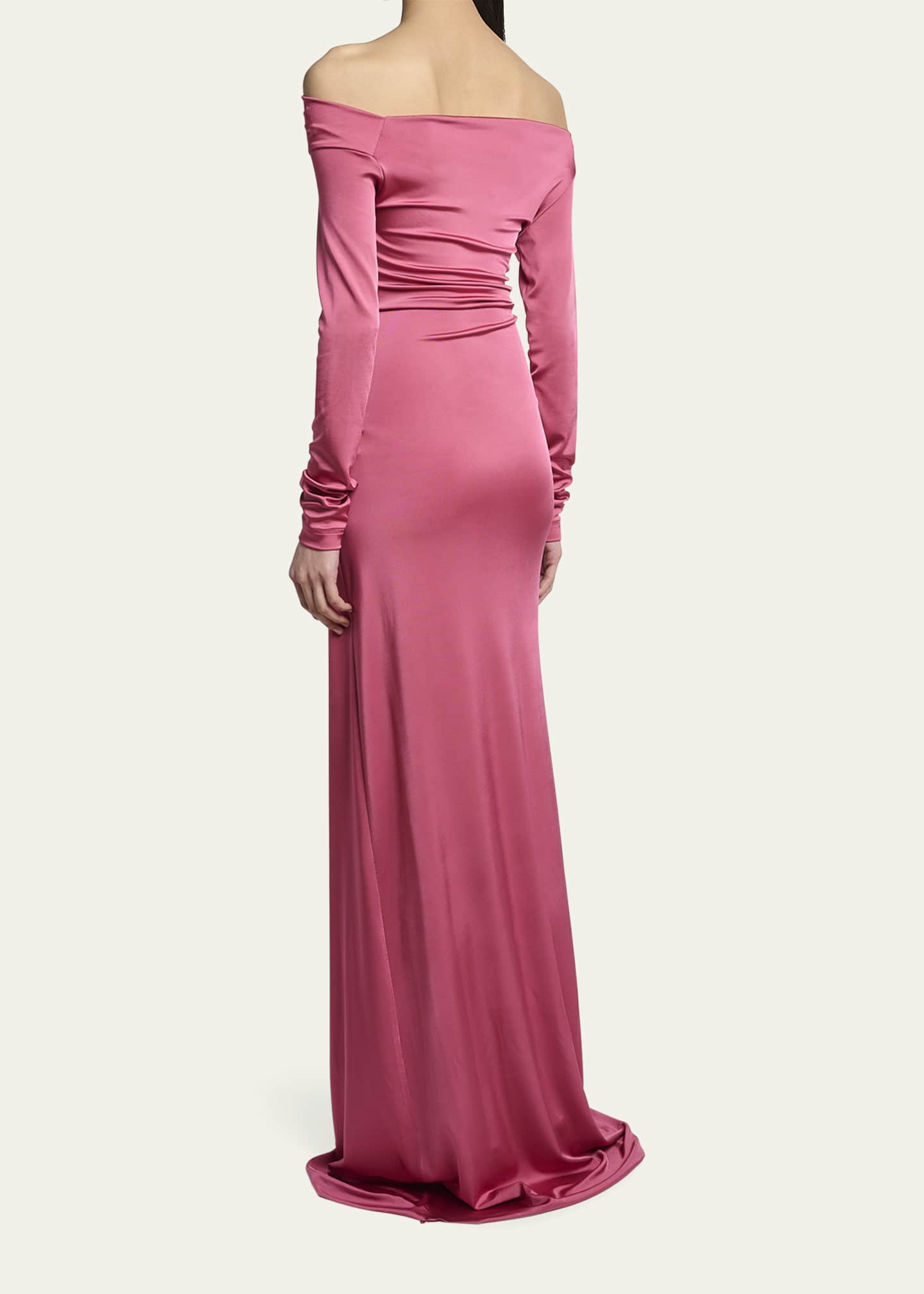 オールインワン・サロペット Victoria Beckham Off-Shoulder Draped Gown Off-Shoulder Draped Gown In Ivory – Victoria Beckham Inc