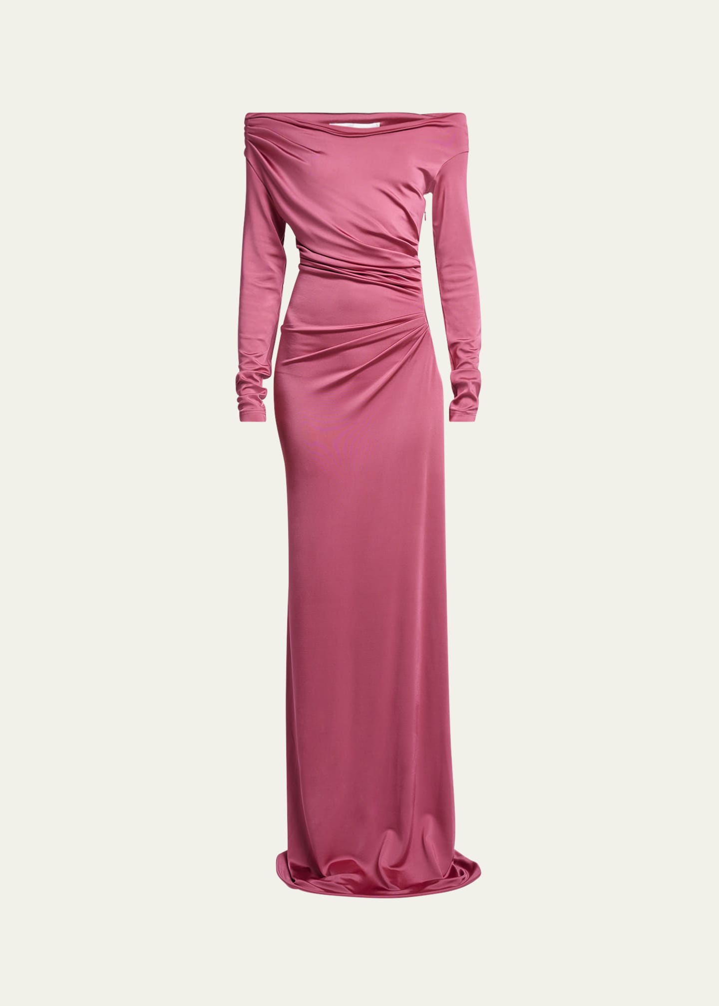 Victoria Beckham Off-Shoulder Draped Gown - Bergdorf Goodman