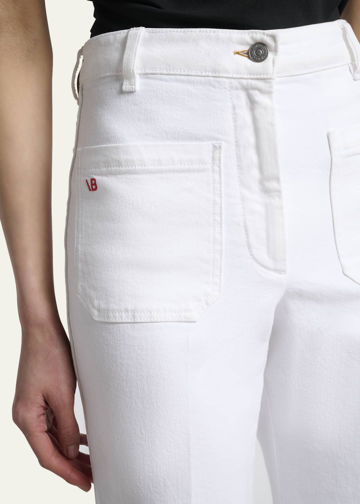 デニム・ジーパン VICTORIA BECKHAM 'Alina' jeans White 1125DJE005218N Alina High Waisted Jean In Indigrey Wash | Designer Jeans