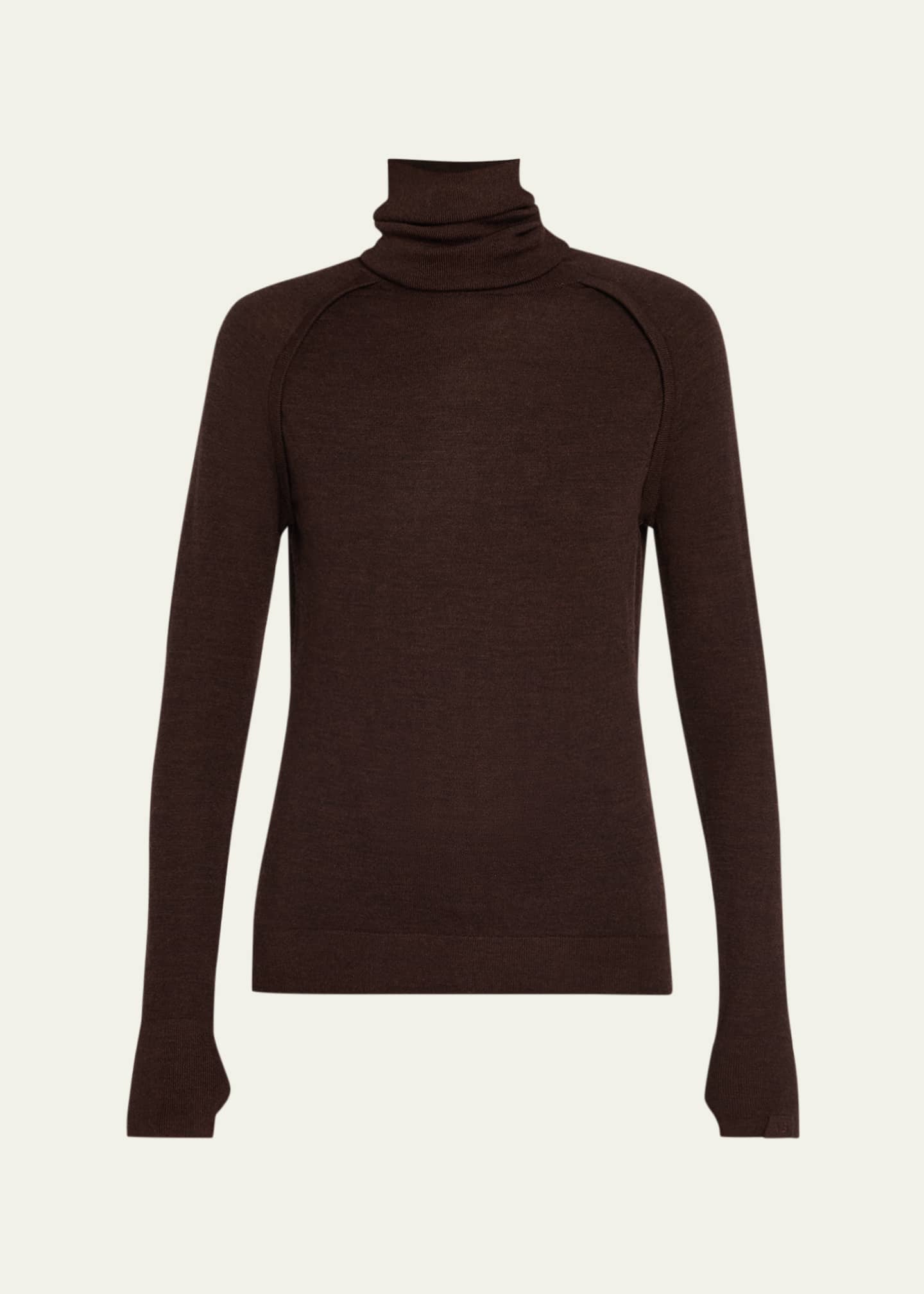 Victoria Beckham Turtleneck Raglan Long-Sleeve Sweater Image 1 of 5