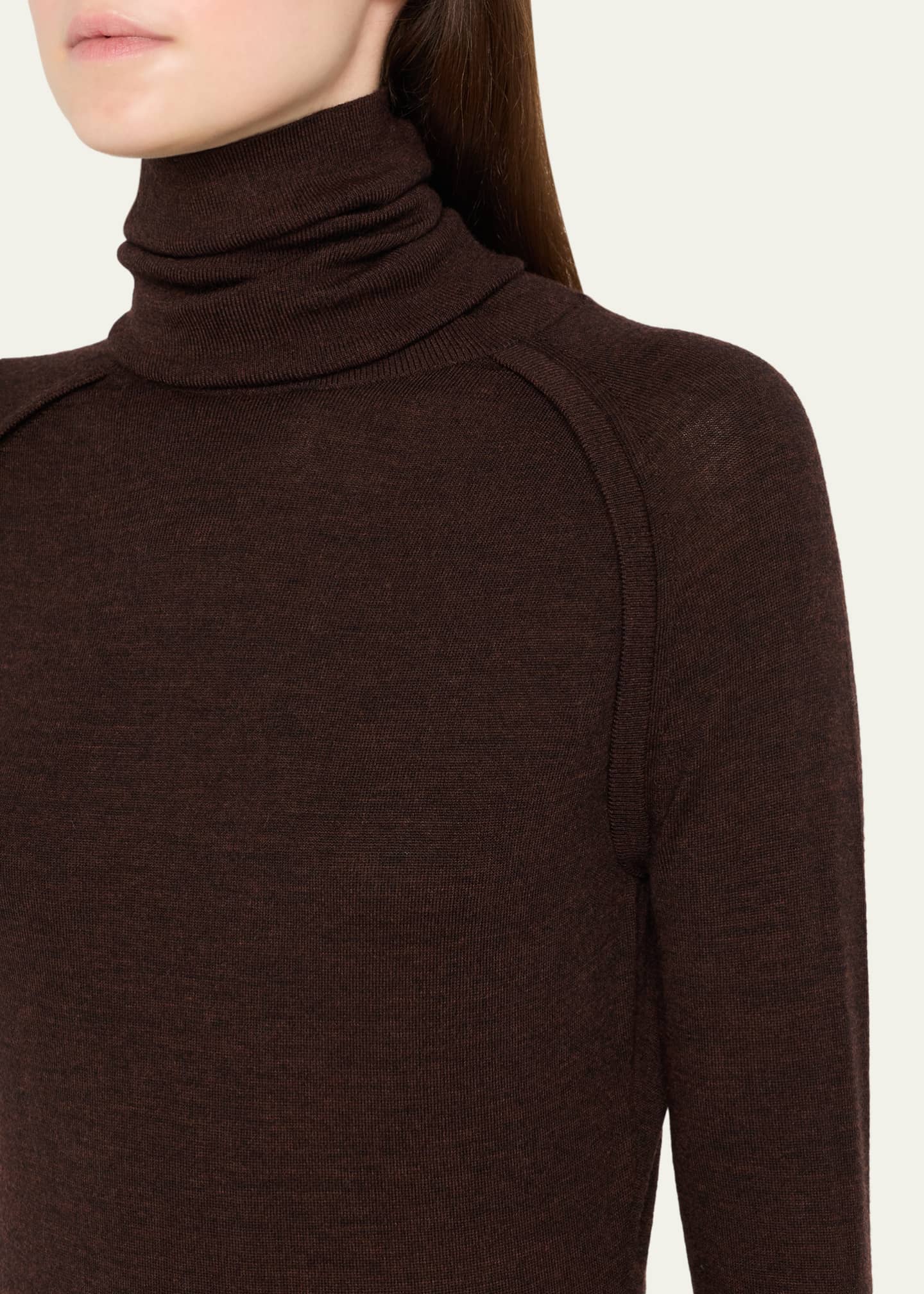 Victoria Beckham Turtleneck Raglan Long-Sleeve Sweater Image 5 of 5