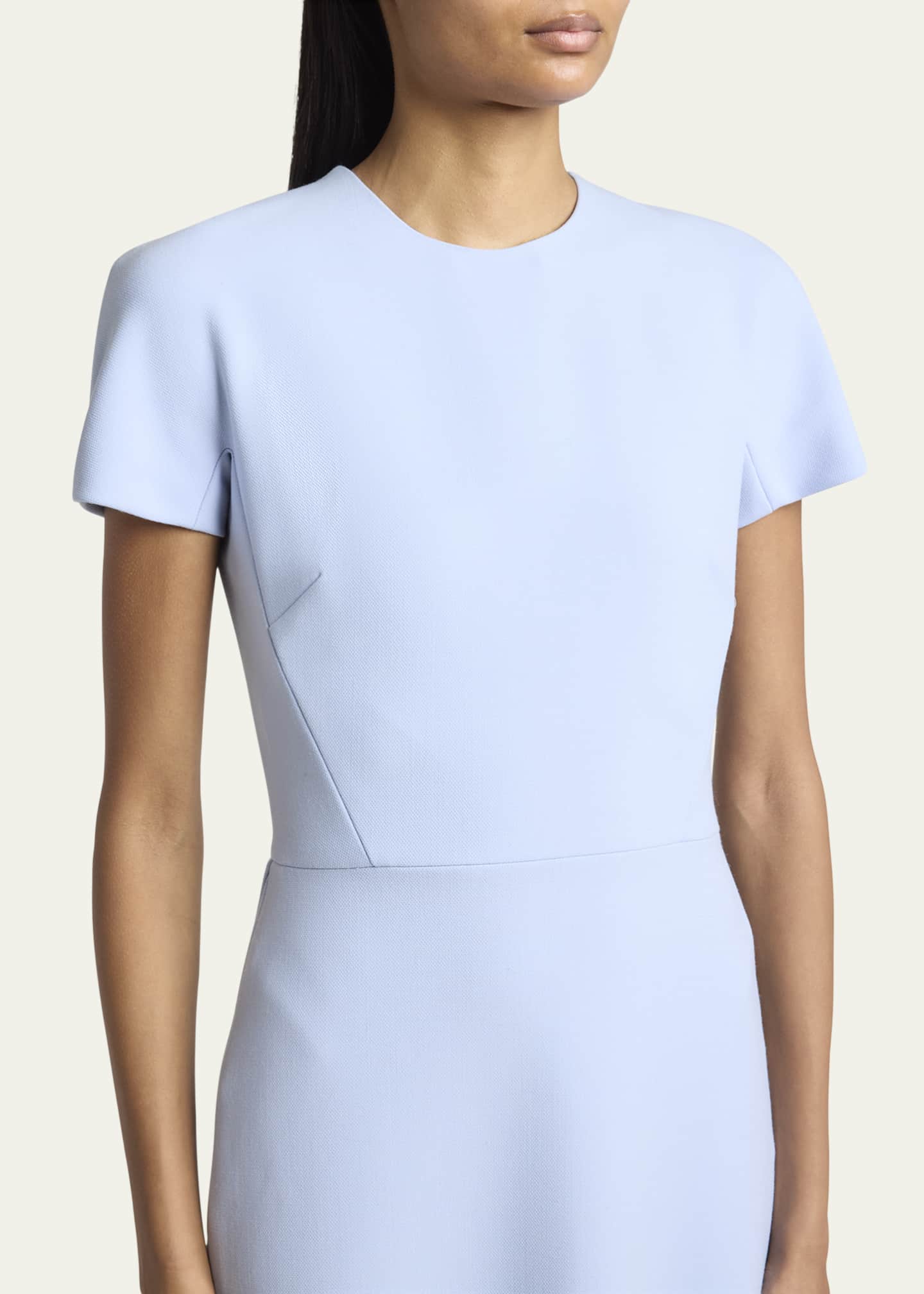 Victoria Beckham Fitted Wool Blend T-Shirt Dress Image 5 of 5