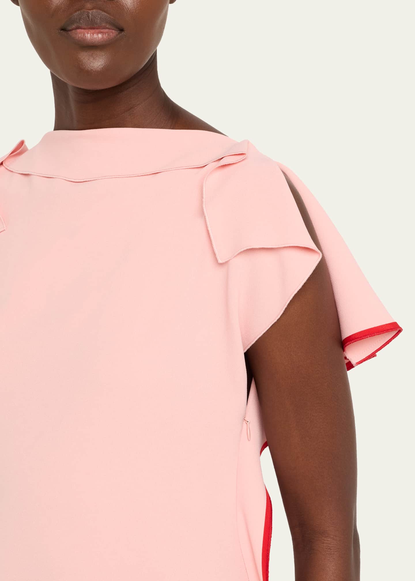 Victoria Beckham Drape Sleeve Midi Dress Image 5 of 5