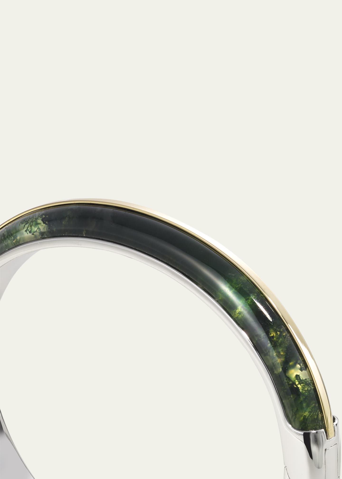 By Pariah Essential Stacking Cuff Bracelet, Moss Agate Image 3 of 3