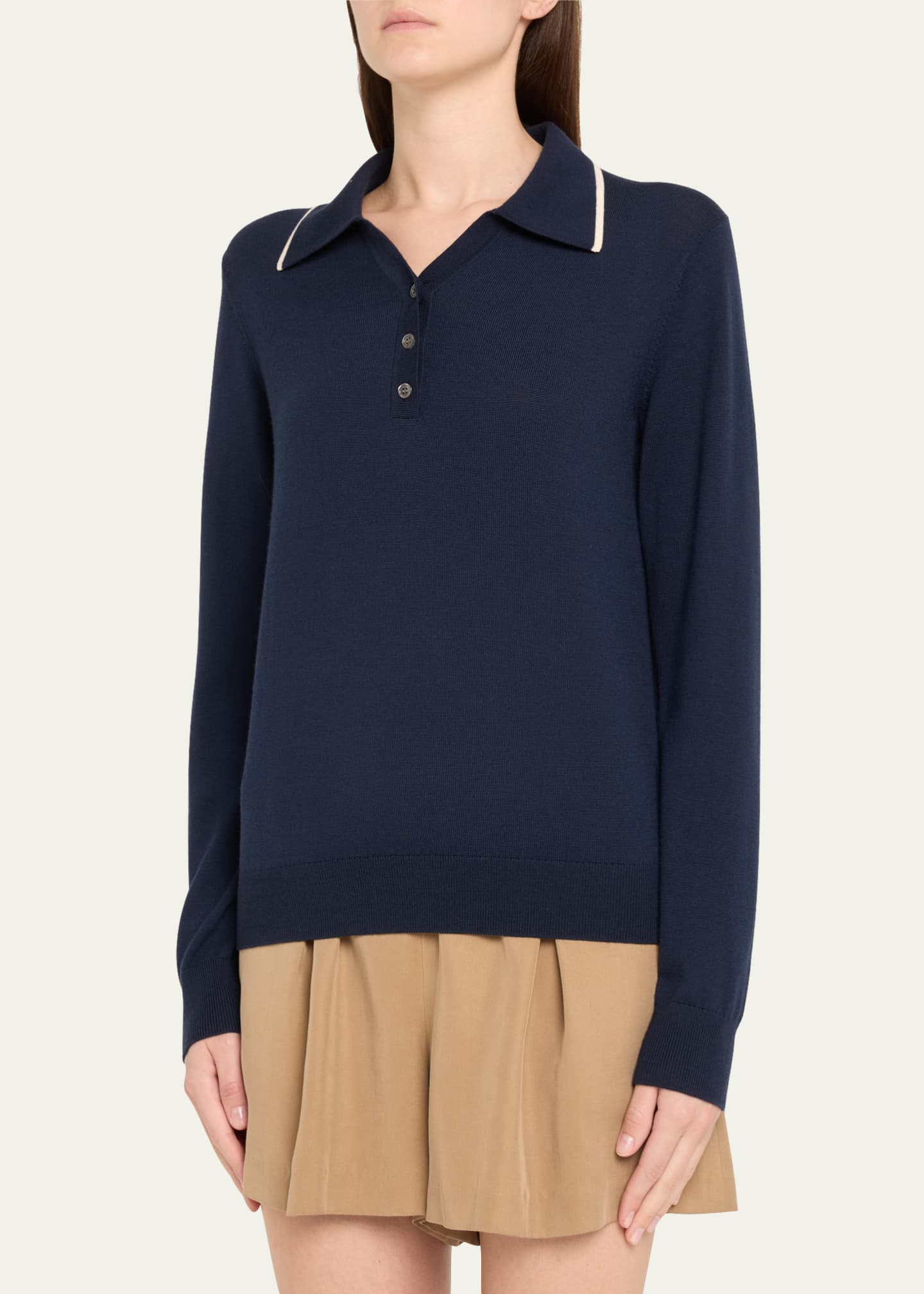 WE-AR4 The Varsity Polo Sweater Image 4 of 5