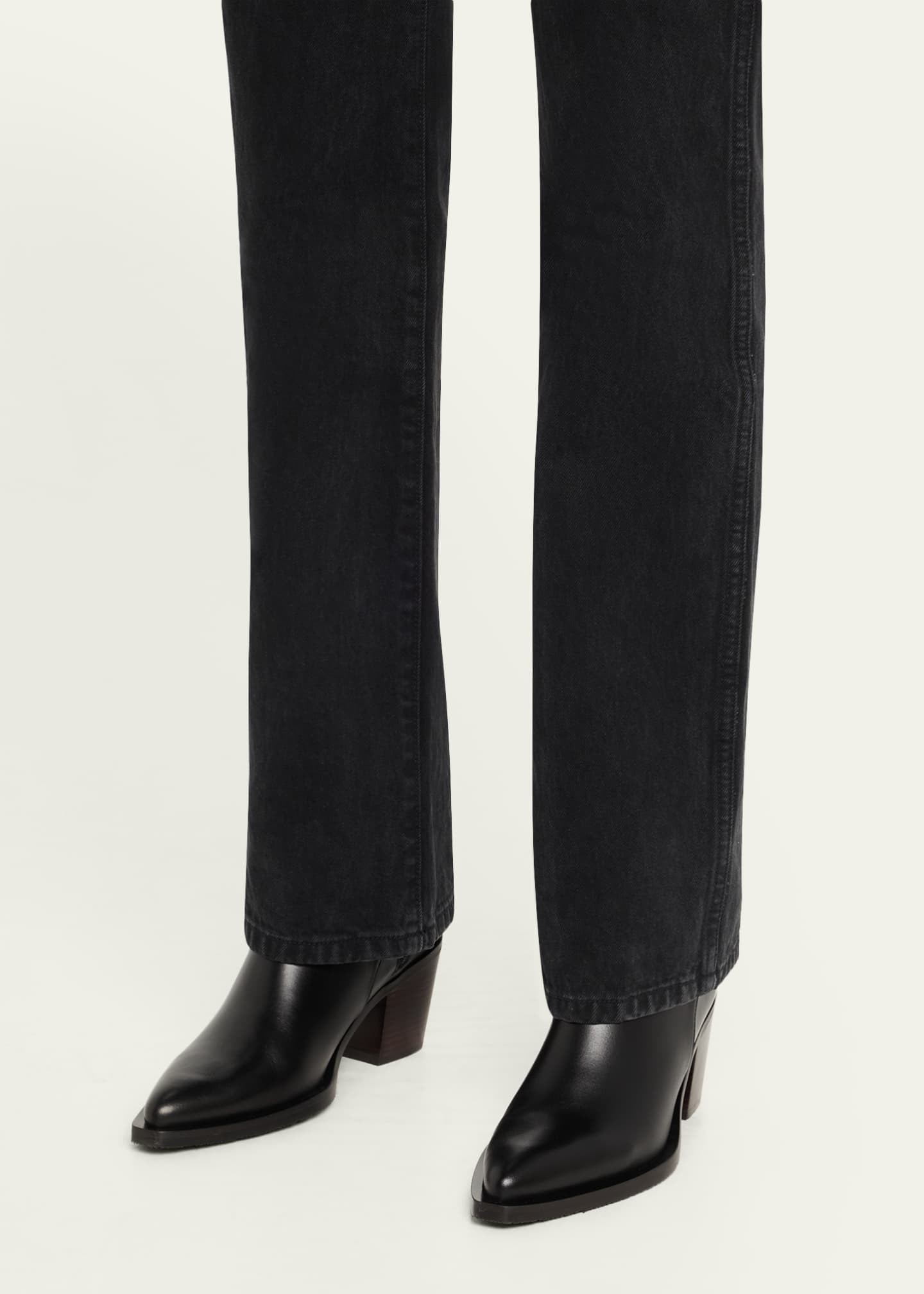 Stuart Weitzman Maven Leather Western Booties Image 2 of 6