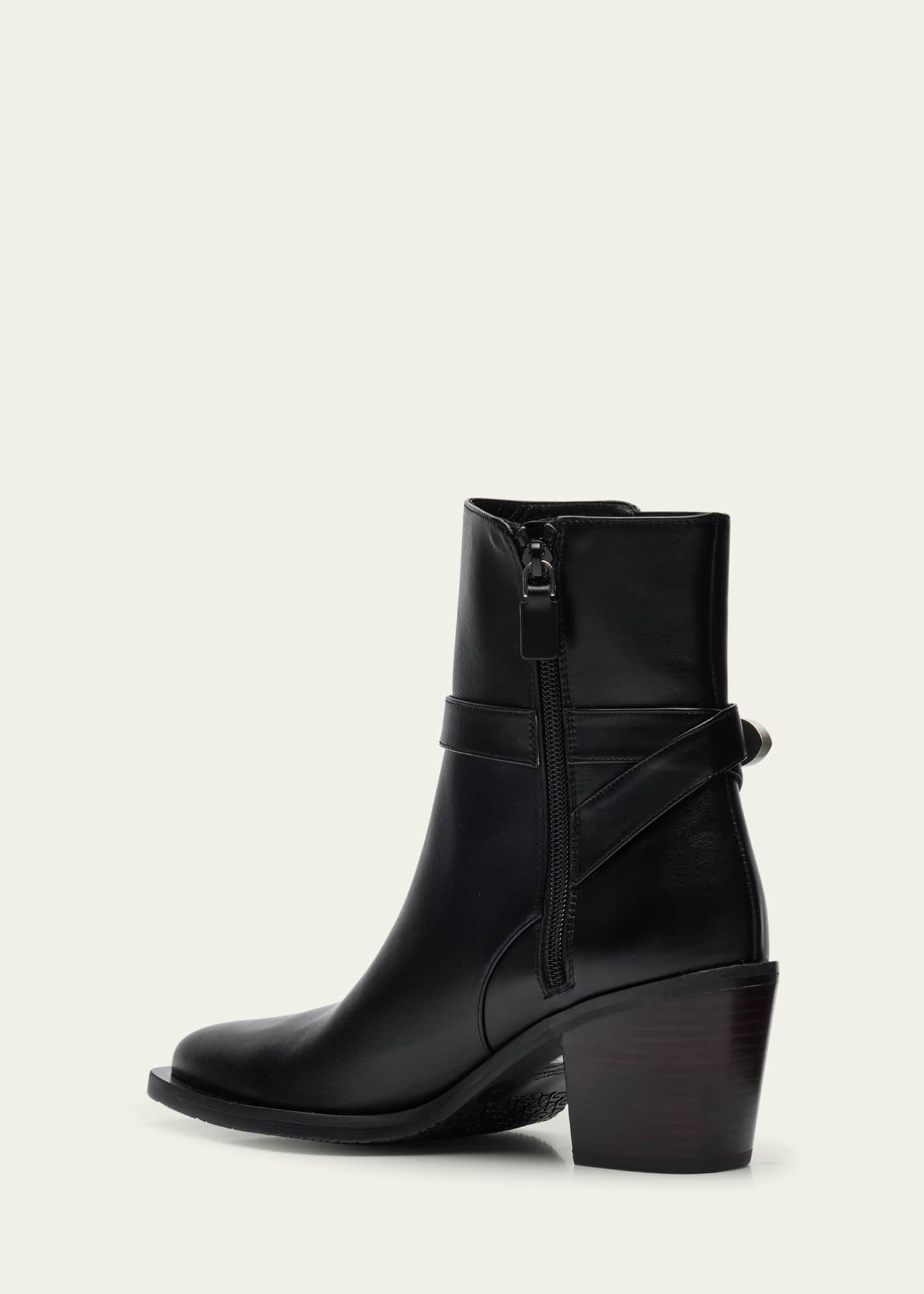 Stuart Weitzman Maven Leather Western Booties Image 4 of 6