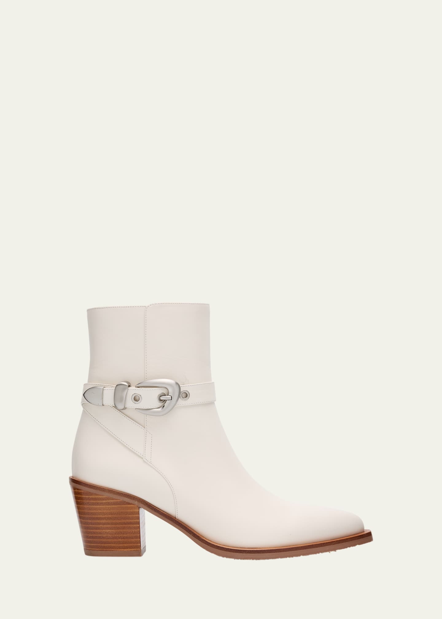 Stuart Weitzman Maven Leather Western Booties Image 1 of 6