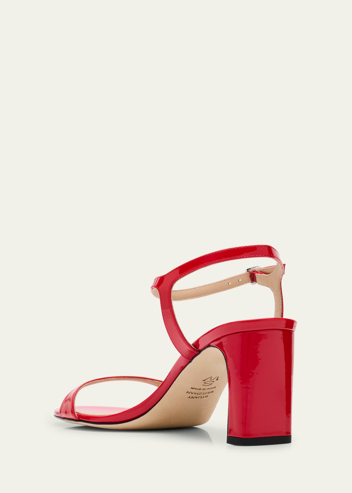 Stuart Weitzman Babette Patent Ankle-Strap Sandals Image 4 of 6