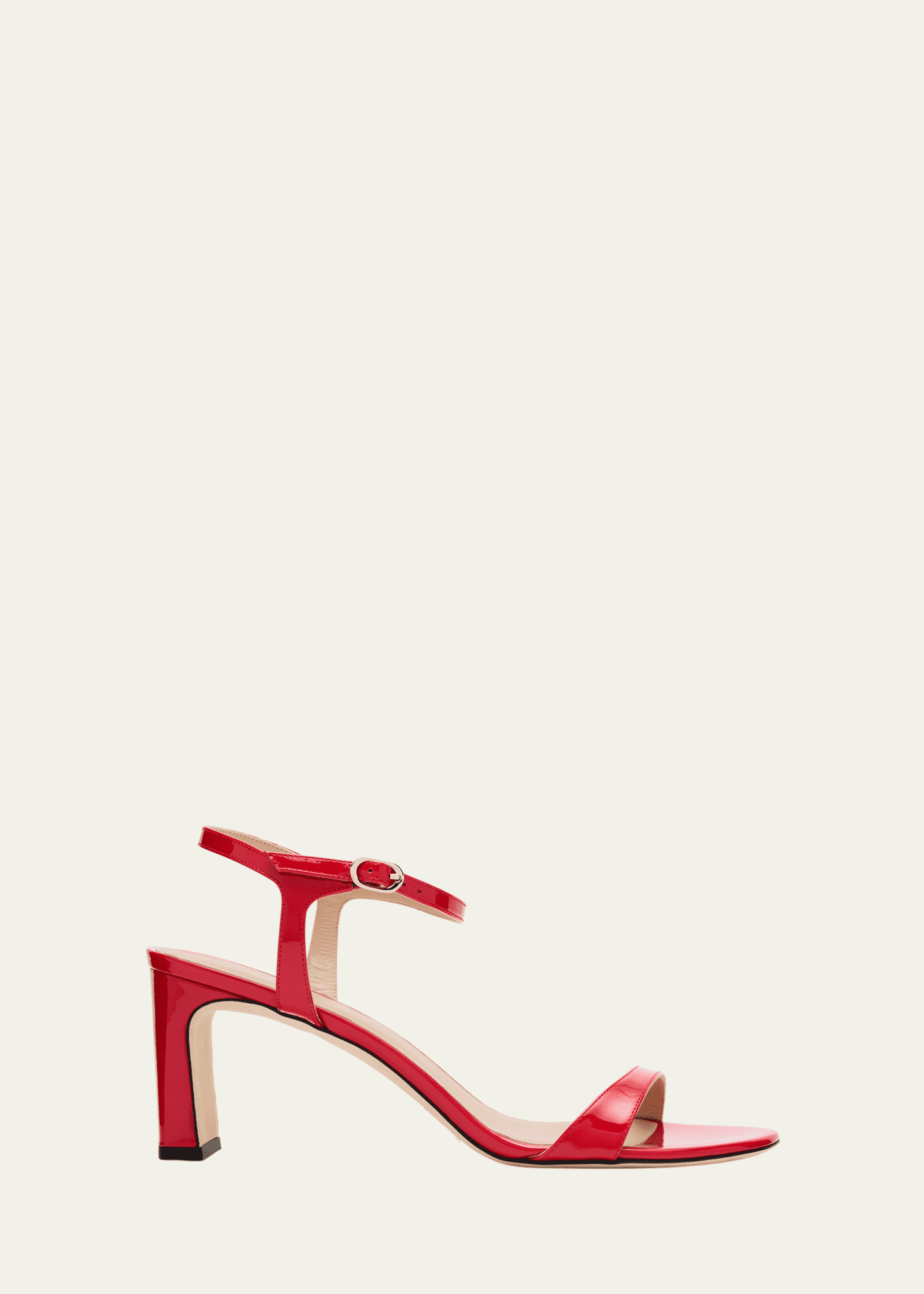 Stuart Weitzman Babette Patent Ankle-Strap Sandals Image 1 of 6