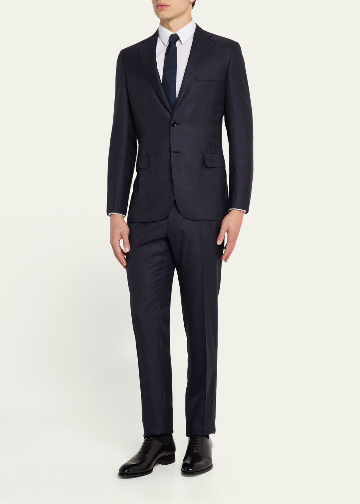 Brioni Men's Wool and Silk Tonal Plaid Two-Piece Suit Image 2 of 8