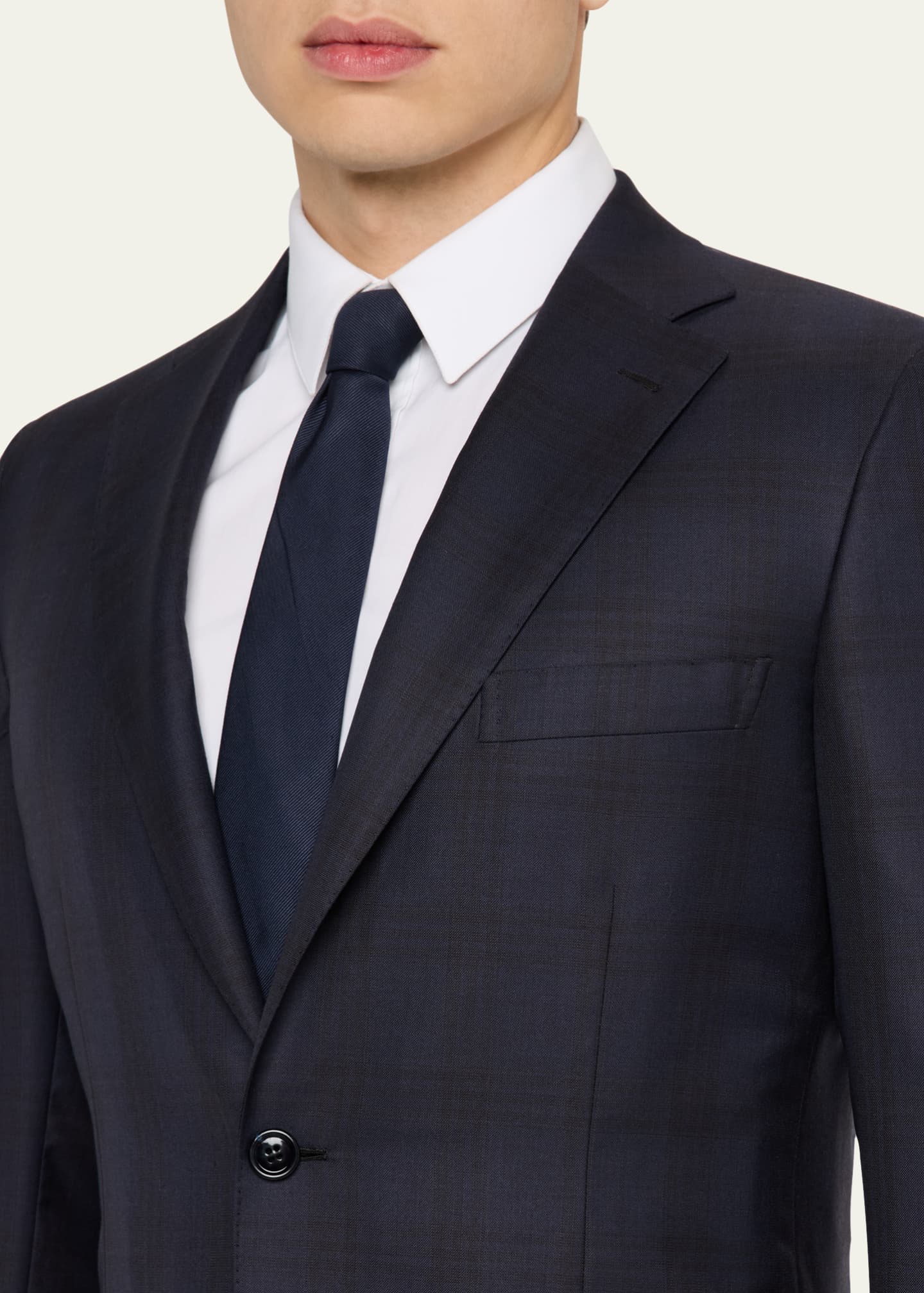 Brioni Men's Wool and Silk Tonal Plaid Two-Piece Suit Image 6 of 8