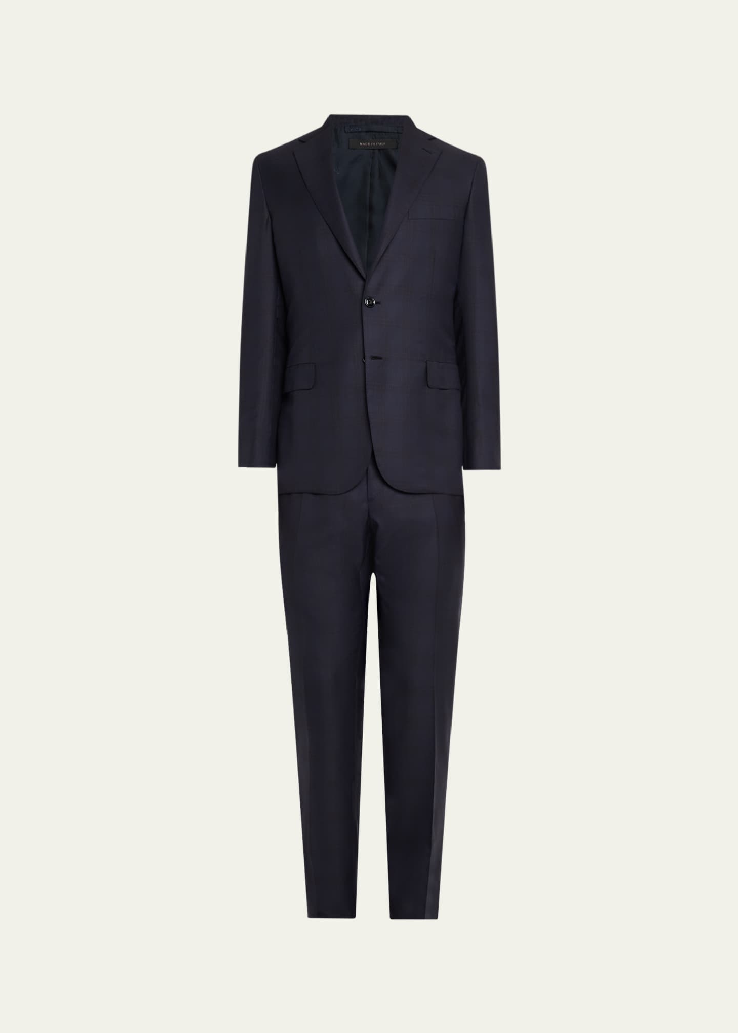 Brioni Men's Wool and Silk Tonal Plaid Two-Piece Suit Image 1 of 8